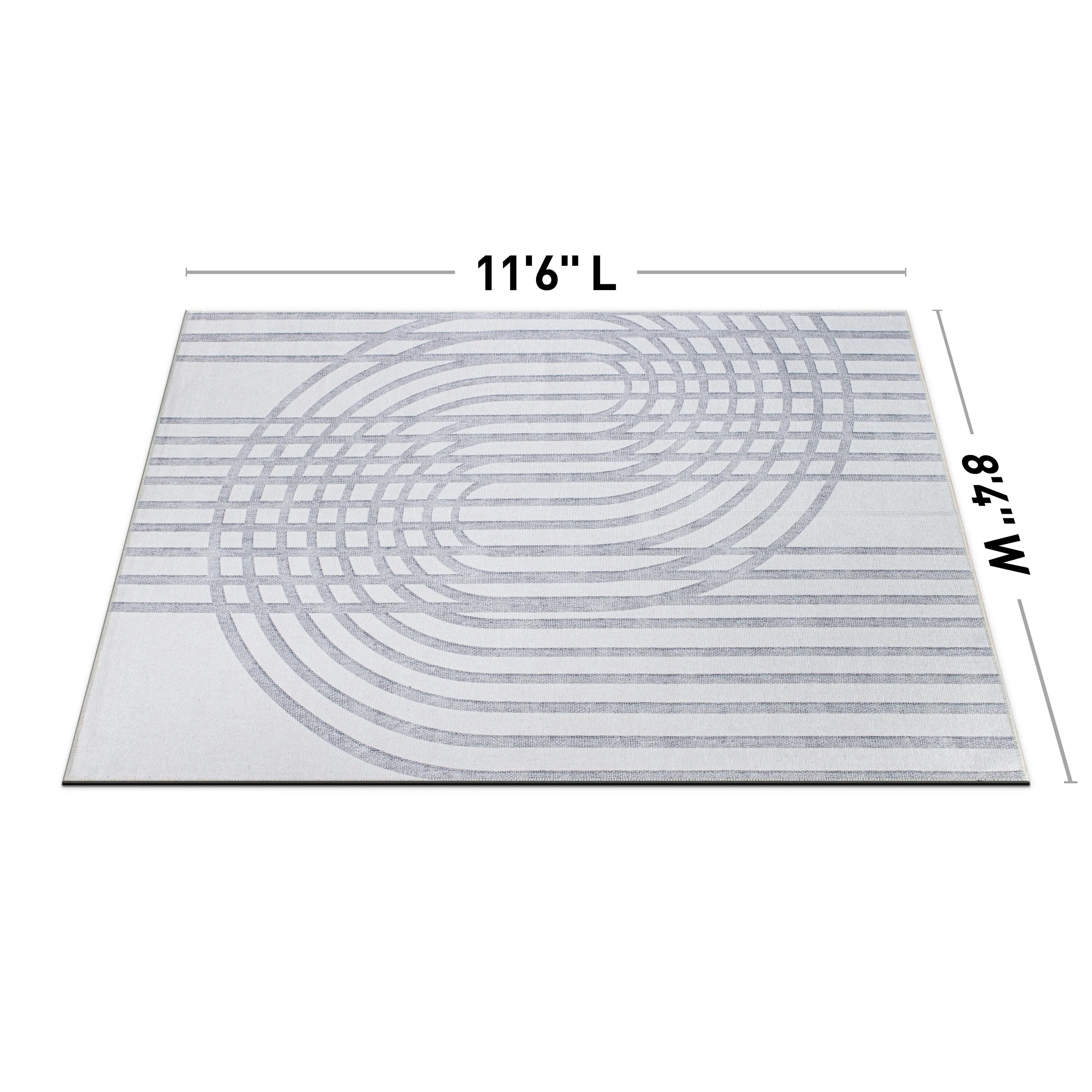 Contemporary Lines Machine Washable Area Rug