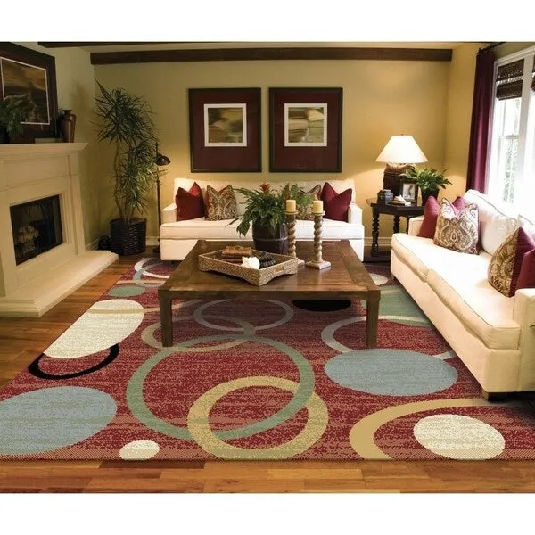 Copper Grove Parkano Abstract Circle Wool Area Rug