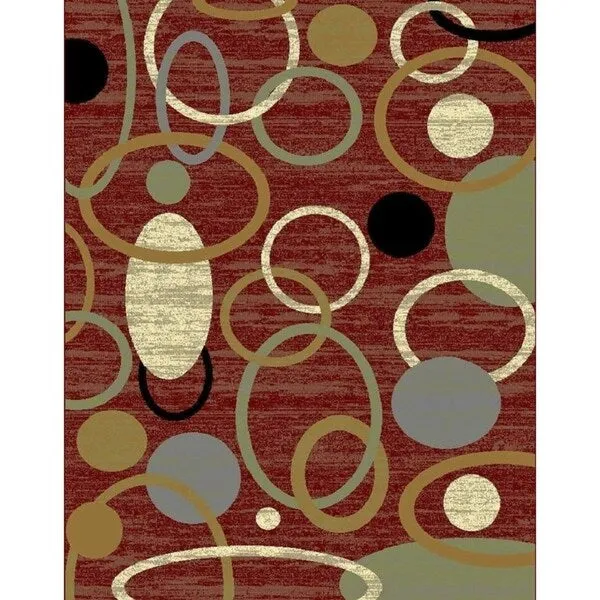 Copper Grove Parkano Abstract Circle Wool Area Rug