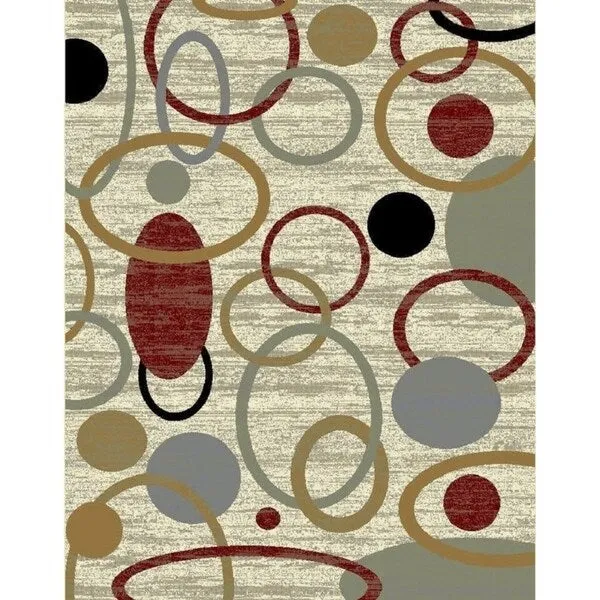 Copper Grove Parkano Abstract Circle Wool Area Rug