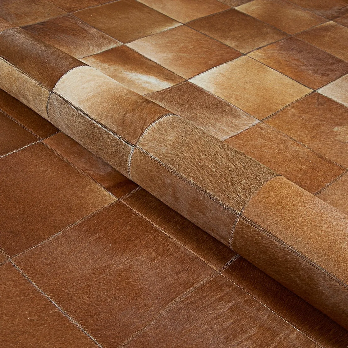 Couristan Chalet Tile Geometric Cowhide Handmade Area Rug