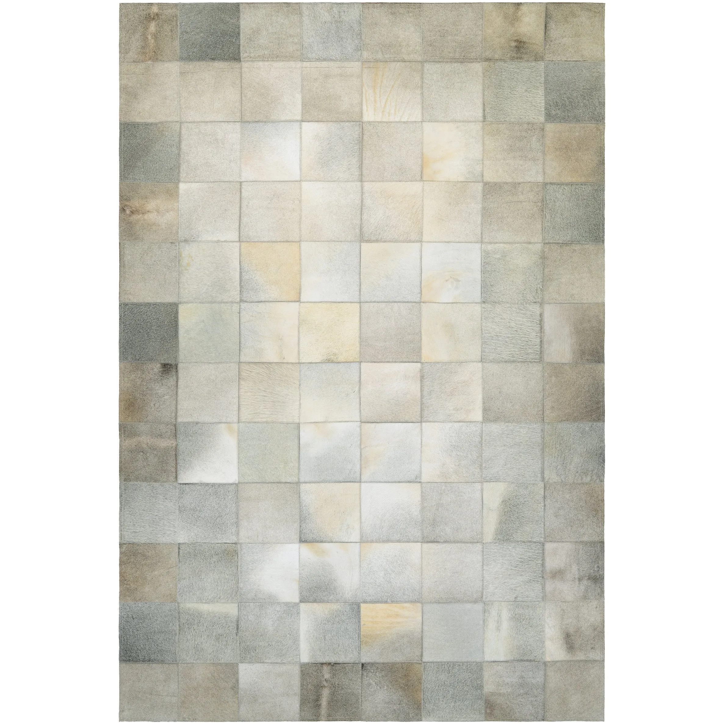 Couristan Chalet Tile Geometric Cowhide Handmade Area Rug