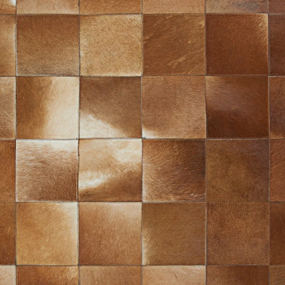 Couristan Chalet Tile Geometric Cowhide Handmade Area Rug