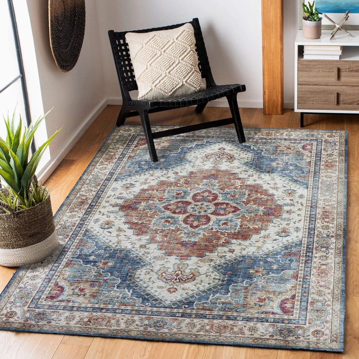 Creative Home Ideas Washable Skid-Resistant Chenille Rug