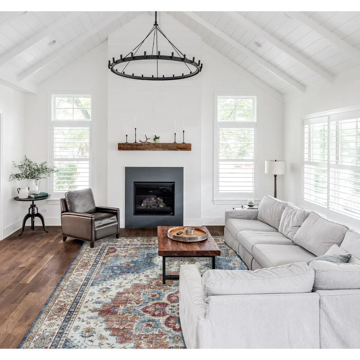 Creative Home Ideas Washable Skid-Resistant Chenille Rug