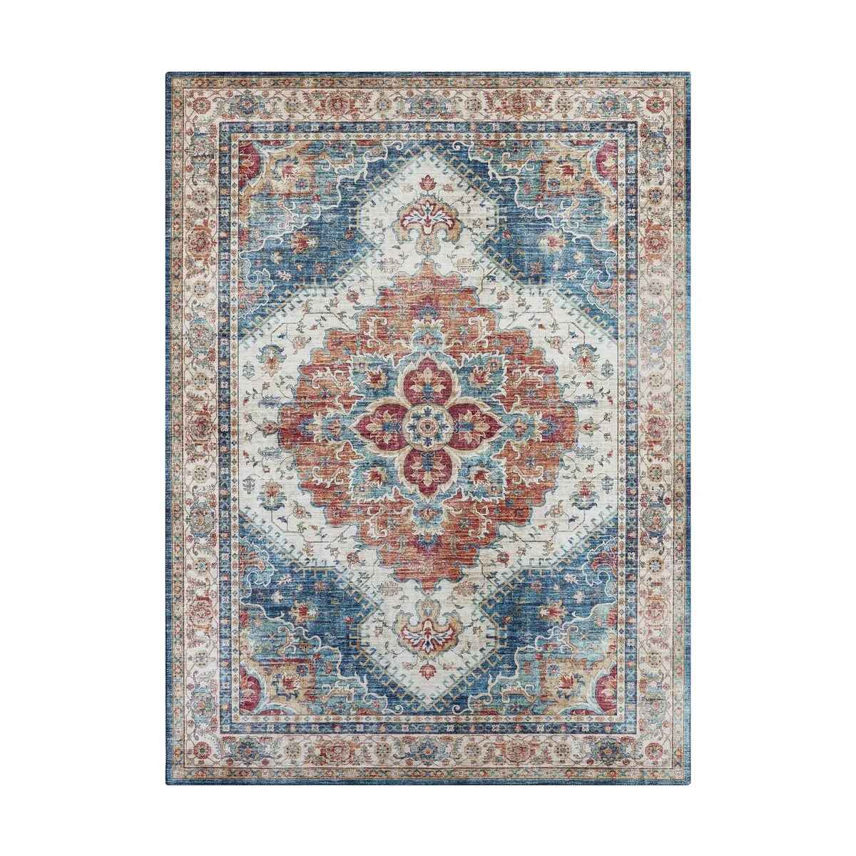 Creative Home Ideas Washable Skid-Resistant Chenille Rug