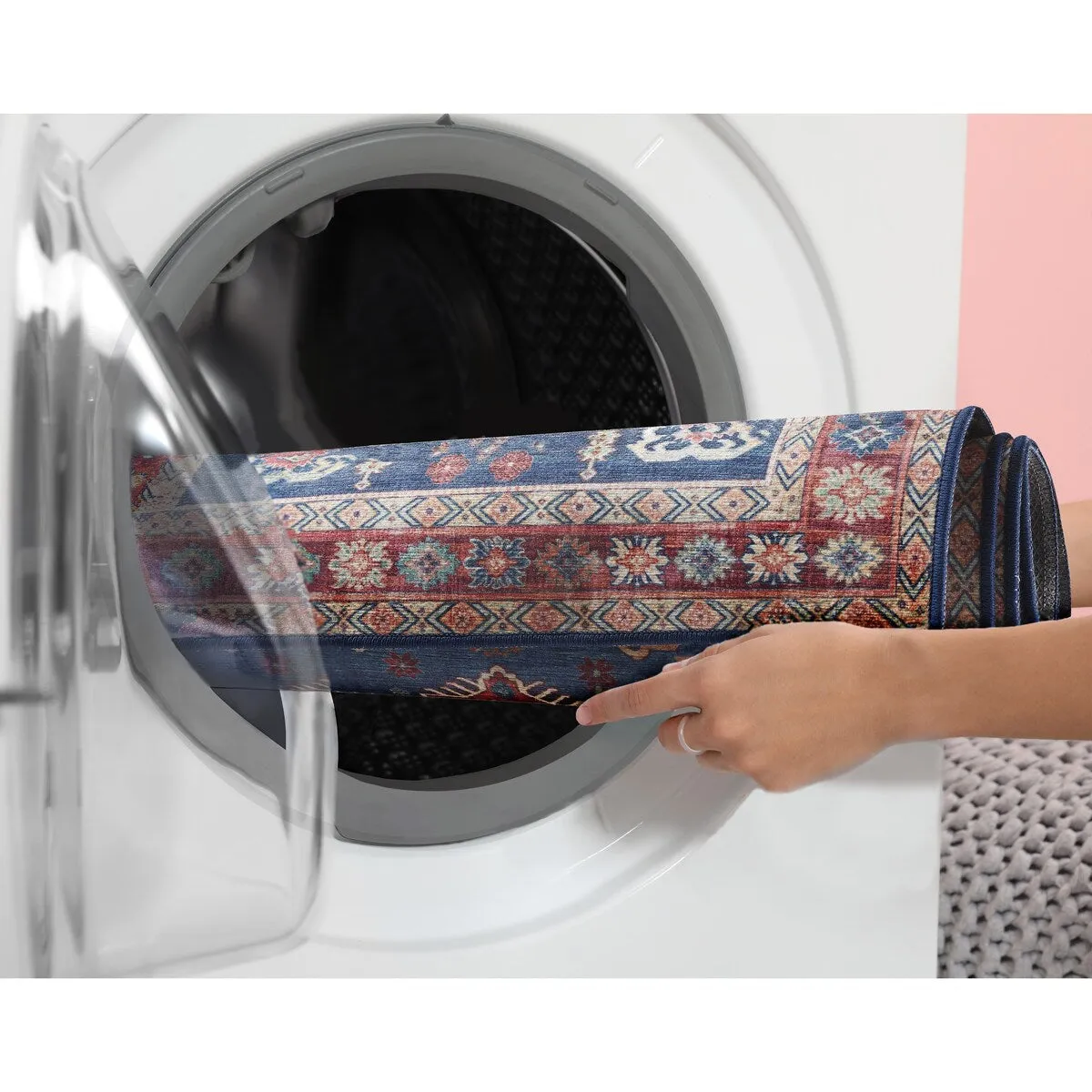 Creative Home Ideas Washable Skid-Resistant Chenille Rug