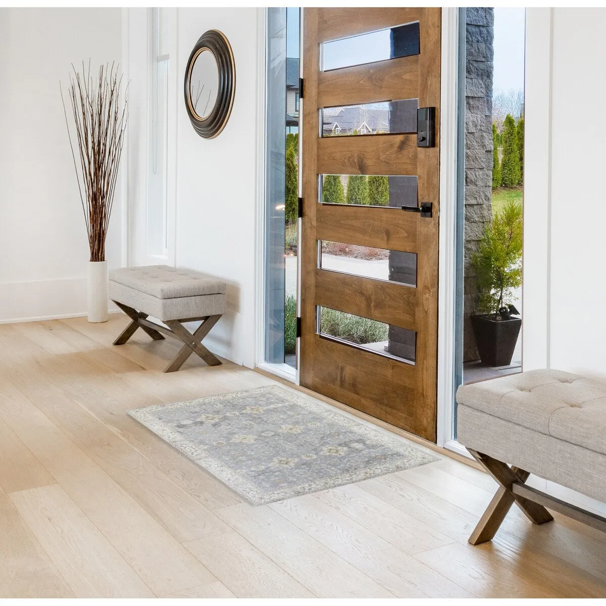 Creative Home Ideas Washable Skid-Resistant Chenille Rug