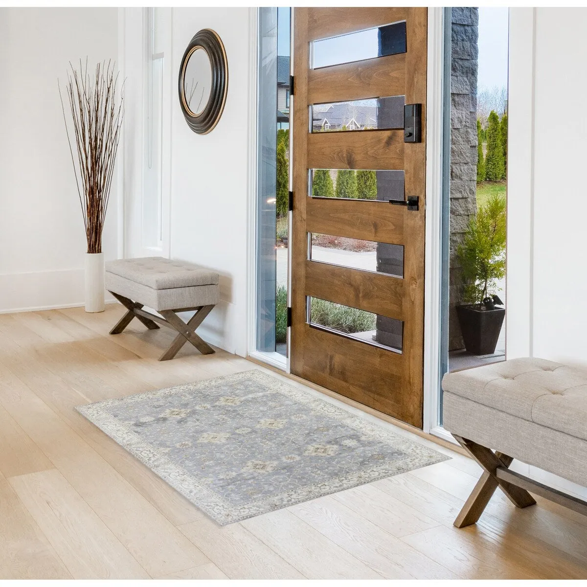 Creative Home Ideas Washable Skid-Resistant Chenille Rug
