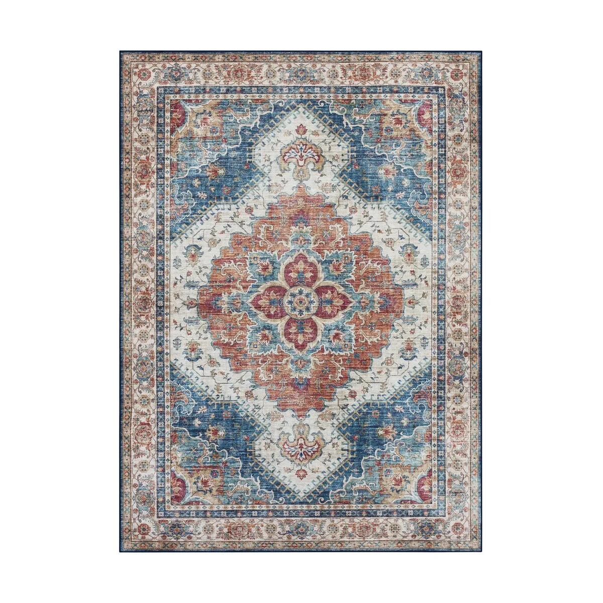 Creative Home Ideas Washable Skid-Resistant Chenille Rug