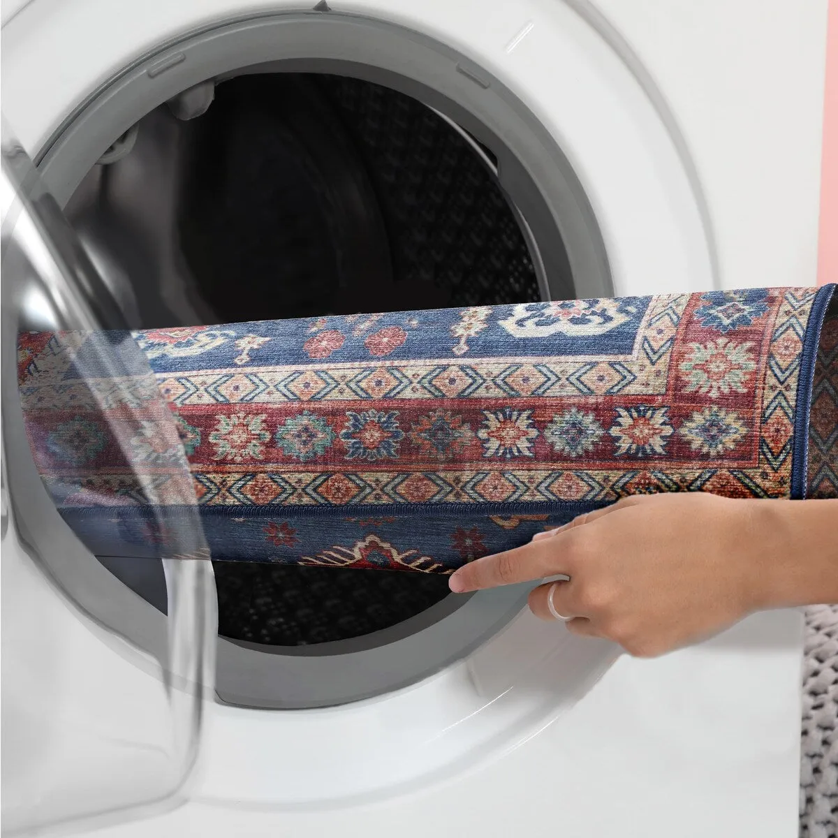 Creative Home Ideas Washable Skid-Resistant Chenille Rug