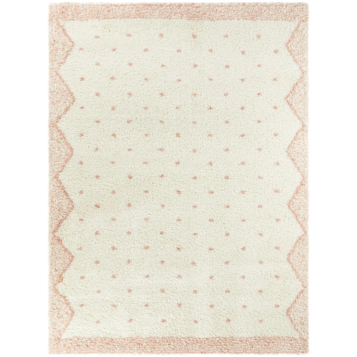 Crivelli Geometric Polka Dot Shag Area Rug