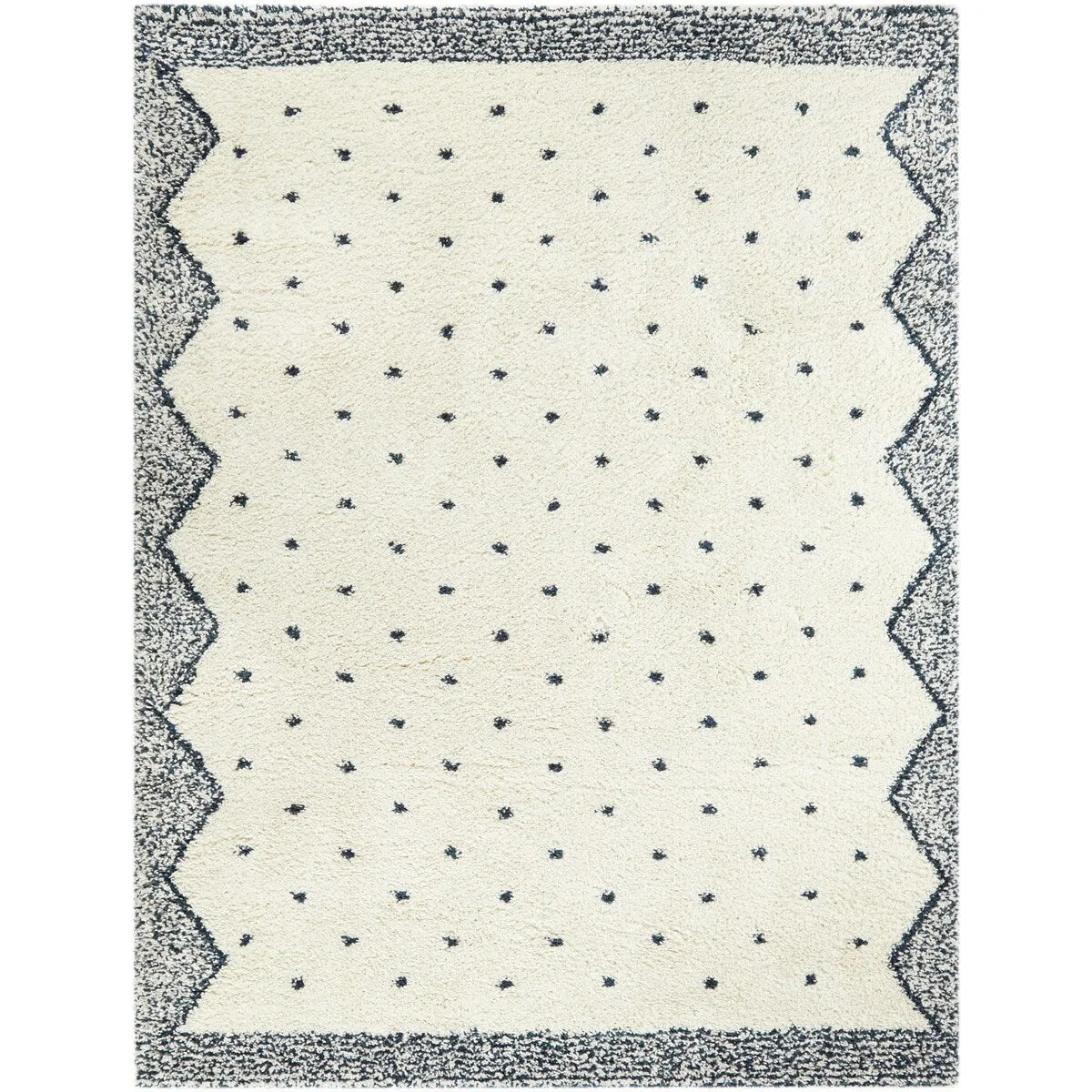 Crivelli Geometric Polka Dot Shag Area Rug