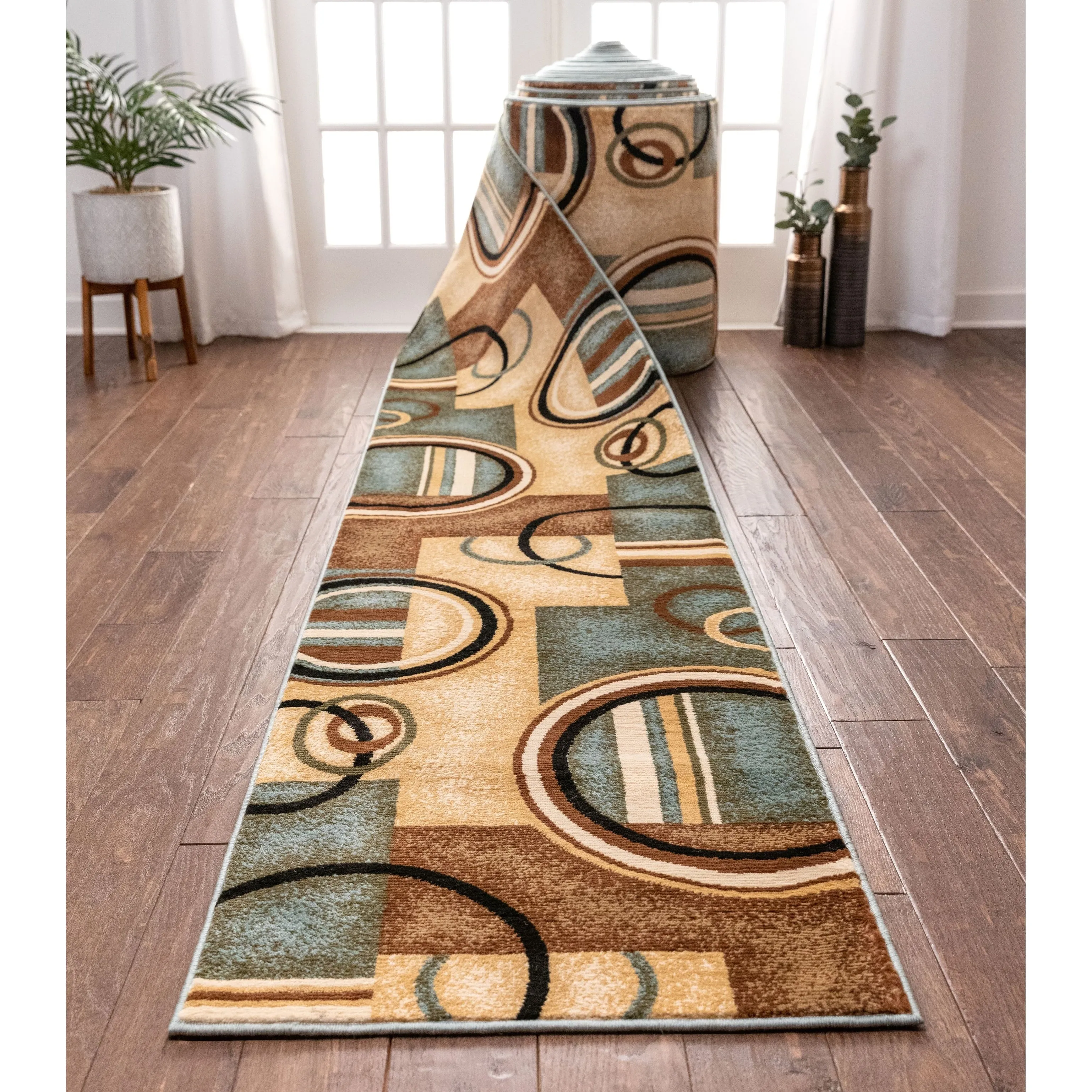 Custom Size Runner Barclay Arcs & Shapes Modern Hallway Stair Rug