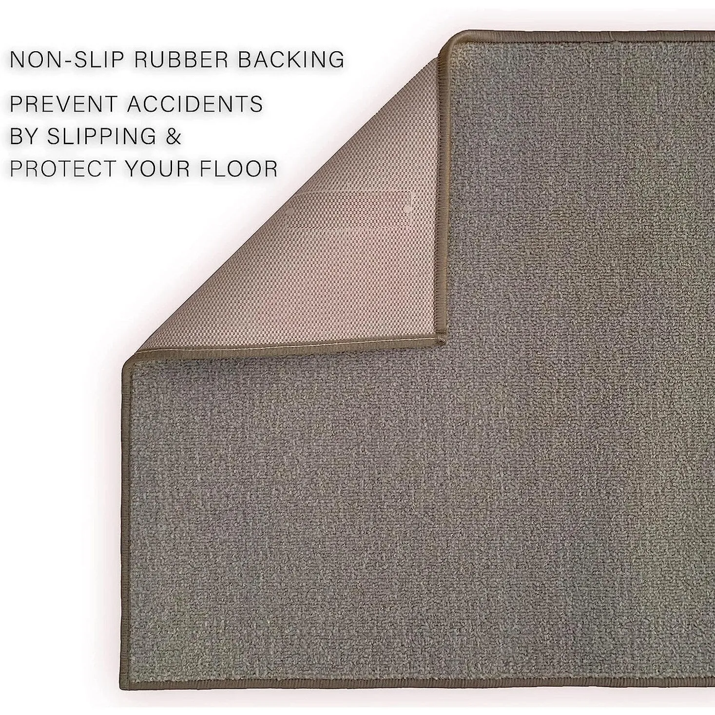 Custom Size Solid Design Beige.Brown.Red Color Non-Slip Rubber Backing- 31 Inch Wide x Your Choice of Length Runner Rug