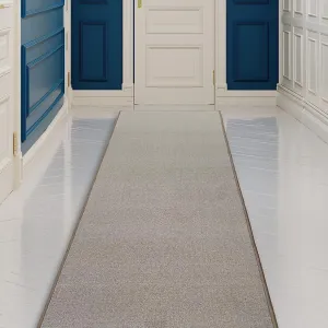 Custom Size Solid Design Beige.Brown.Red Color Non-Slip Rubber Backing- 31 Inch Wide x Your Choice of Length Runner Rug