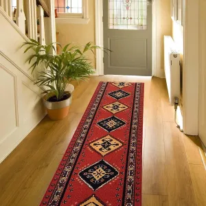 Custom Size Southwestern 31 Inch Wide Non-Slip Stair Runner Rug