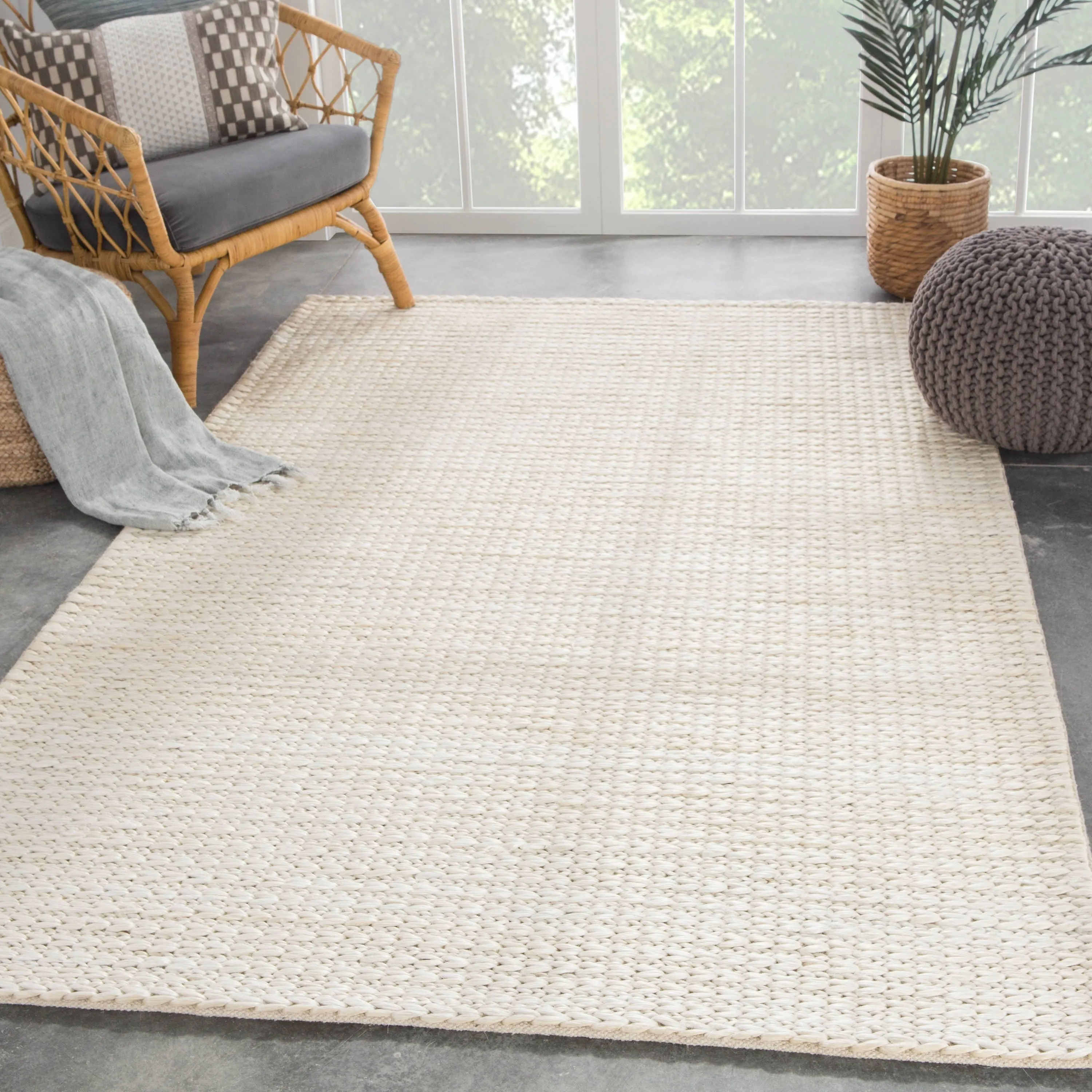 Cyanic Natural Solid Area Rug