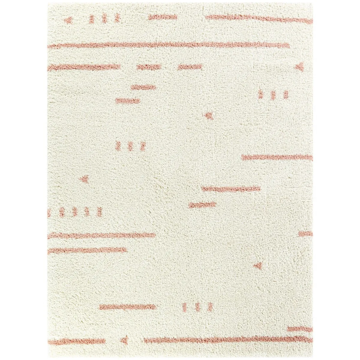 Dalmas Southwestern Stripe Shag Area Rug
