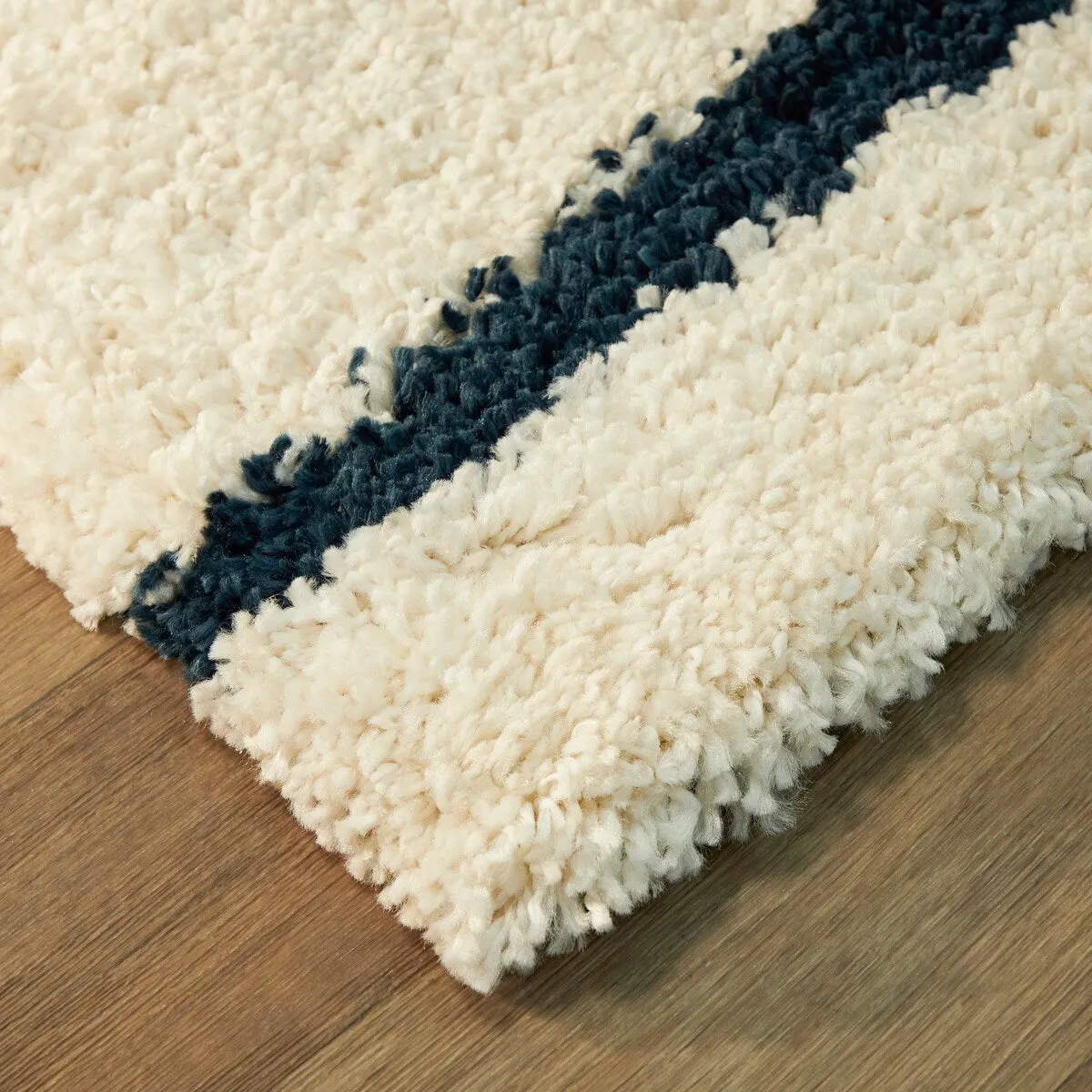 Dalmas Southwestern Stripe Shag Area Rug