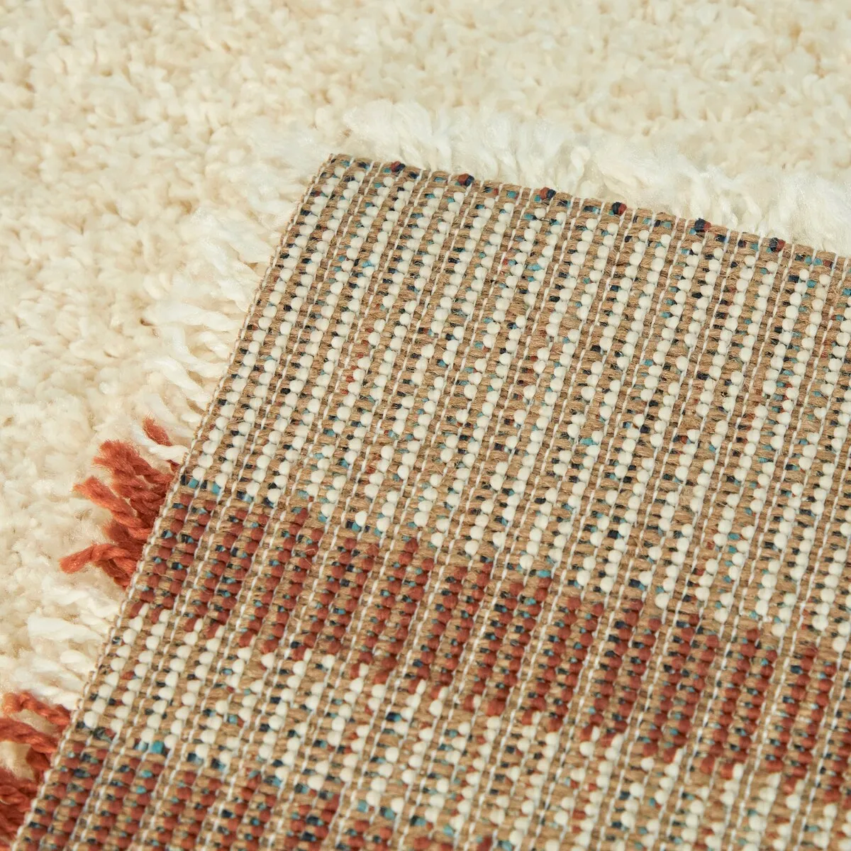 Dalmas Southwestern Stripe Shag Area Rug