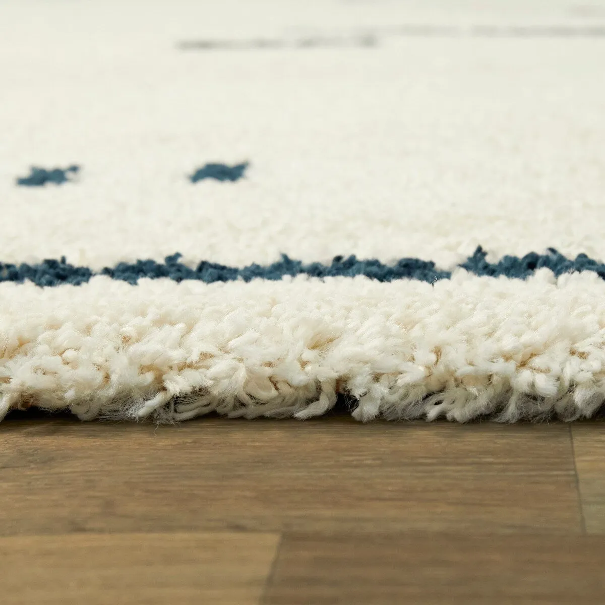 Dalmas Southwestern Stripe Shag Area Rug