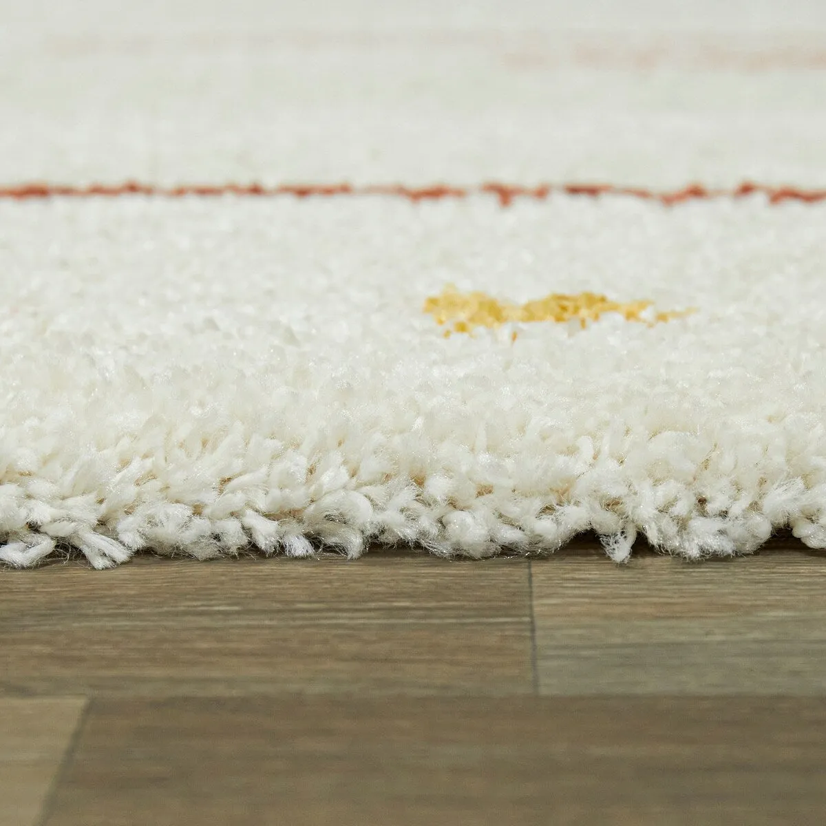 Dalmas Southwestern Stripe Shag Area Rug