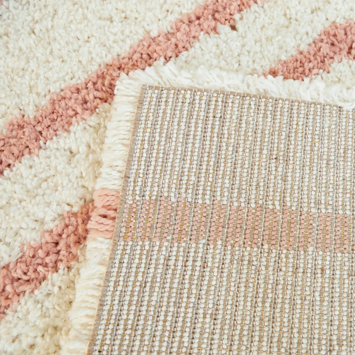 Dalmas Southwestern Stripe Shag Area Rug