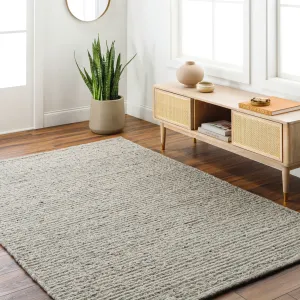 Dawley Handmade Solid Neutral Wool Area Rug
