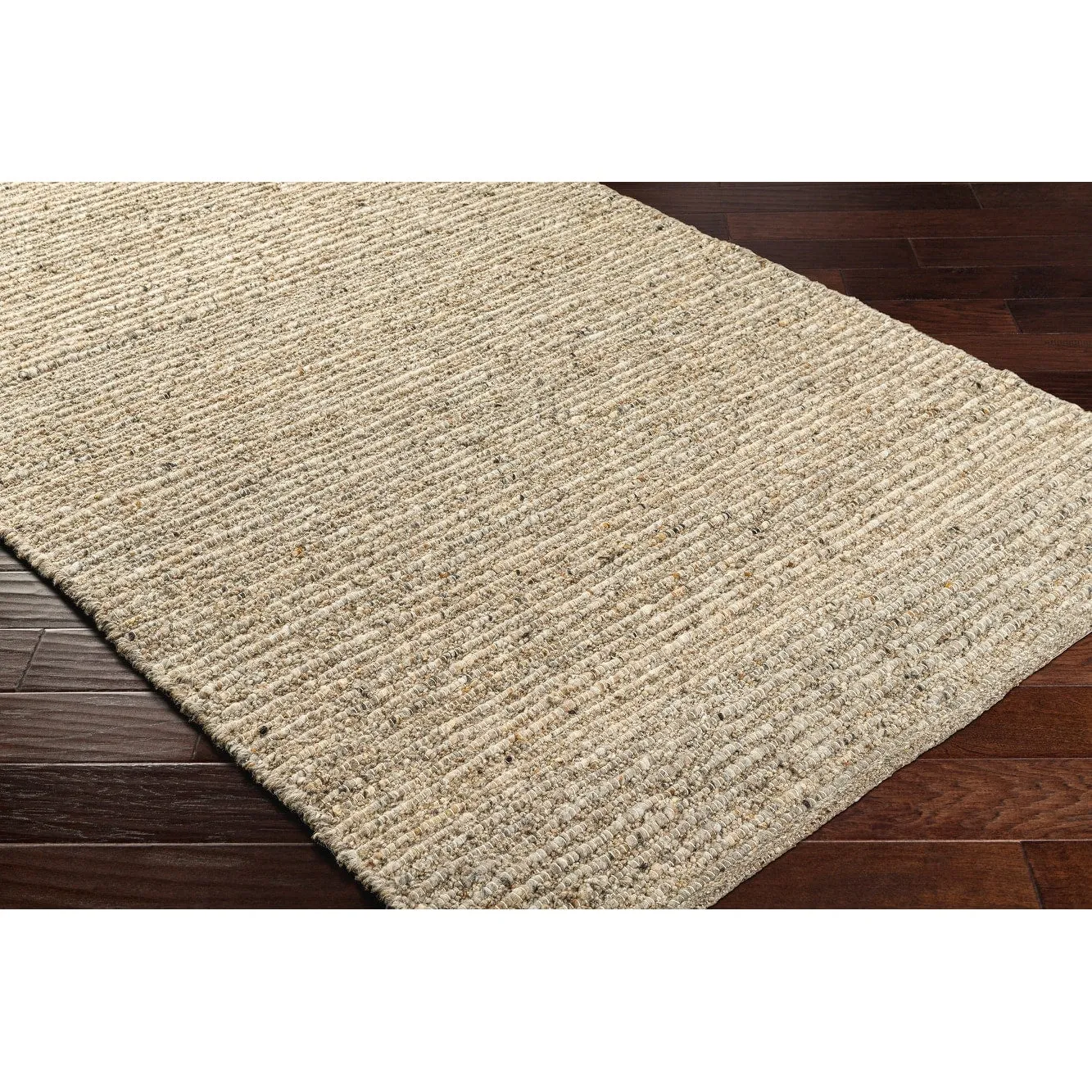 Dawley Handmade Solid Neutral Wool Area Rug