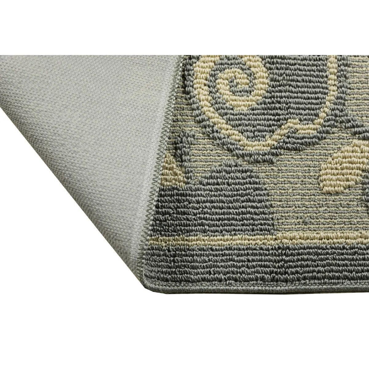 Decor Non-Slip Rubber Back Soft Durable Woven Fluffy Runner Area Carpet Floor Mat Indoor Kitchen Rug. Silver Apple