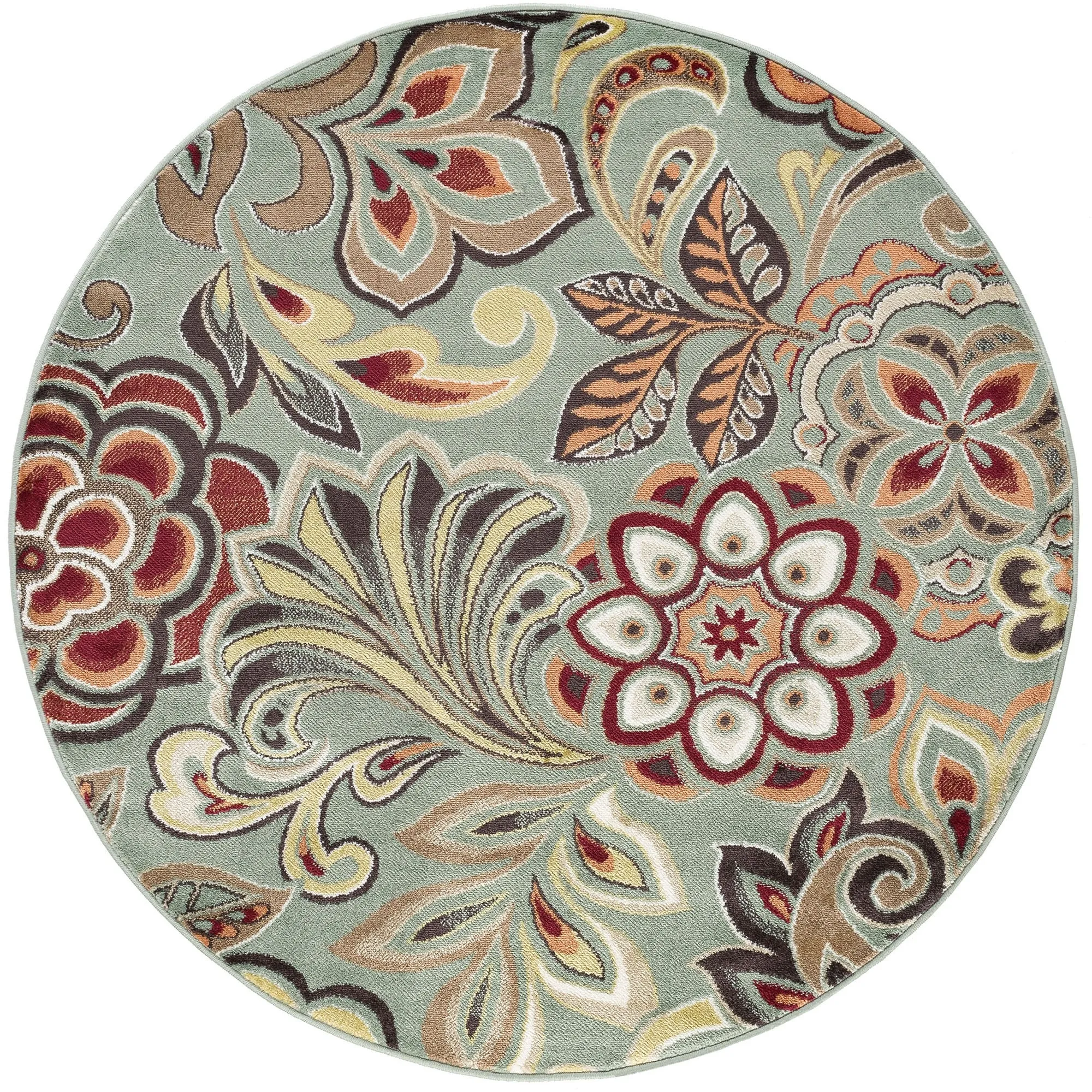 Decora Farmhouse Floral Indoor Area Rug