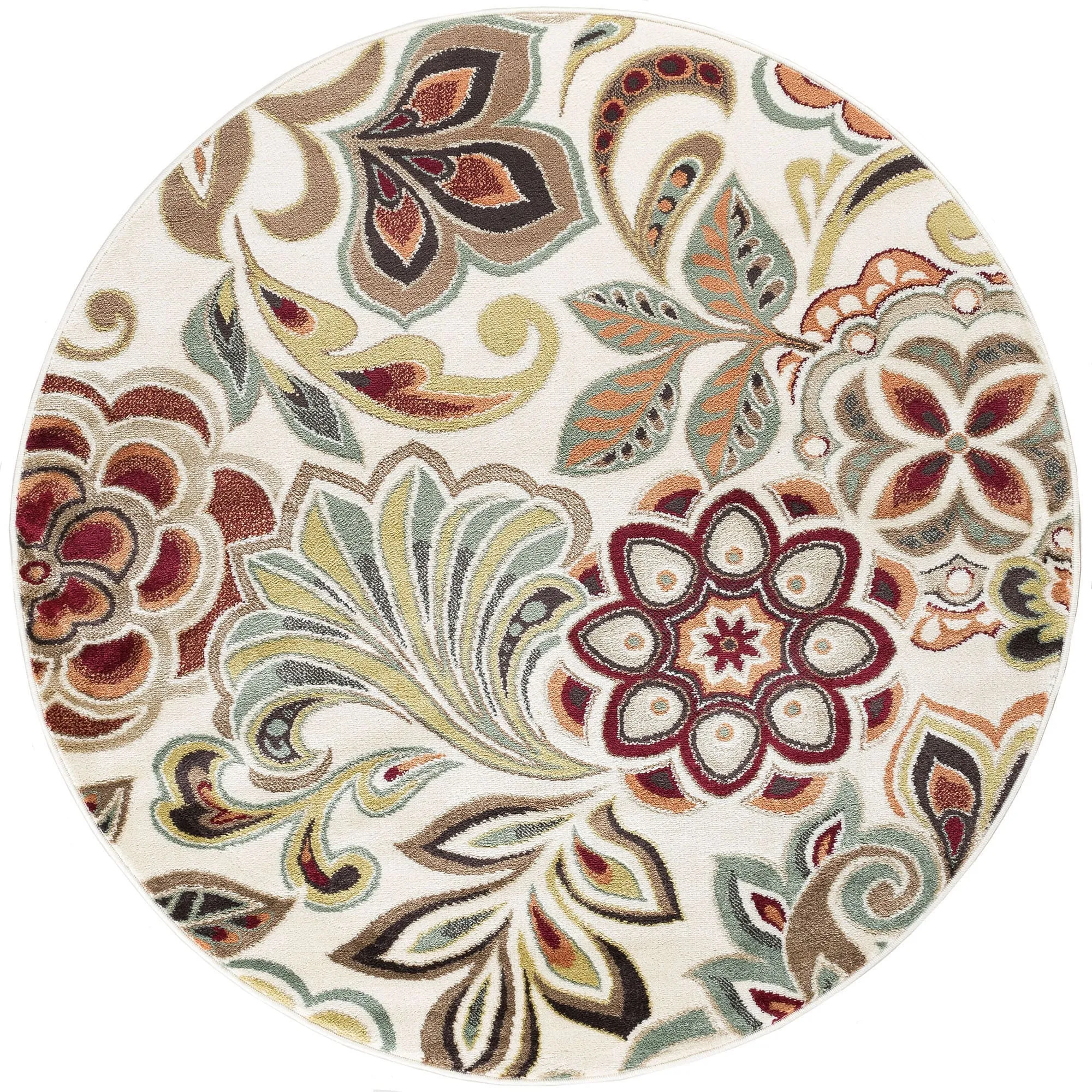 Decora Farmhouse Floral Indoor Area Rug