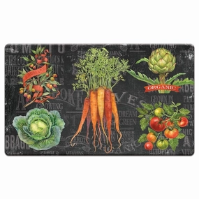 Decorative Anti-Fatigue Memory Foam Mats 30 x 20 - Chalkboard Veggies - 30 x 20
