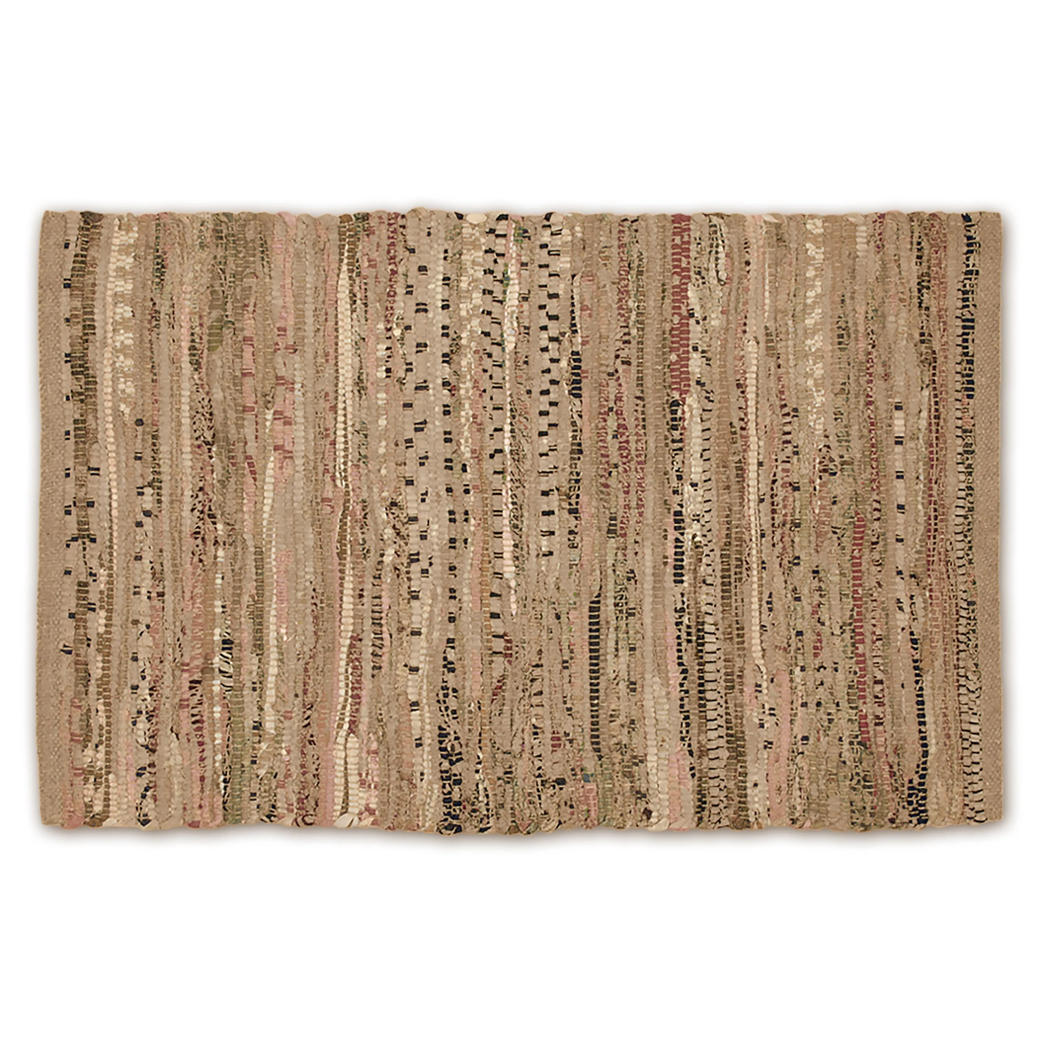 DII Recycled Fabric Striped Handmade Rag Rug