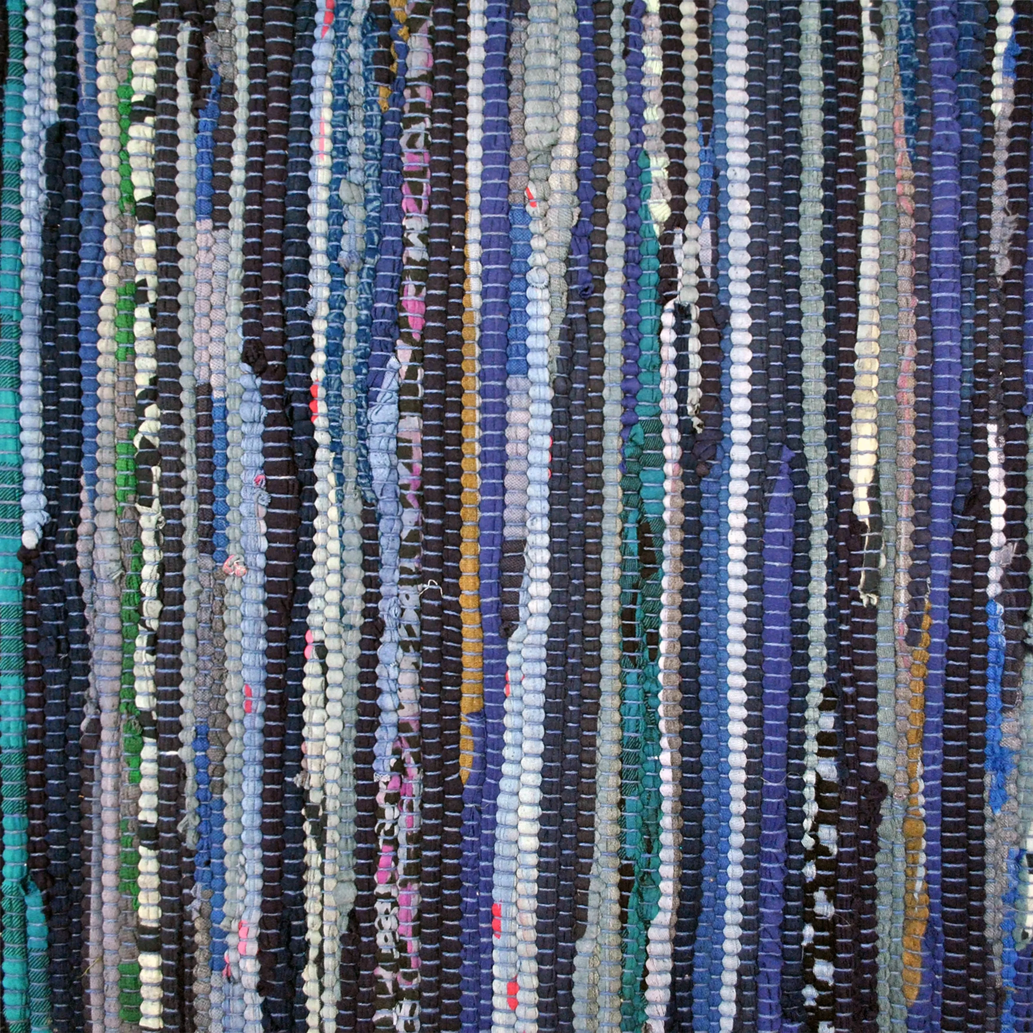 DII Recycled Fabric Striped Handmade Rag Rug