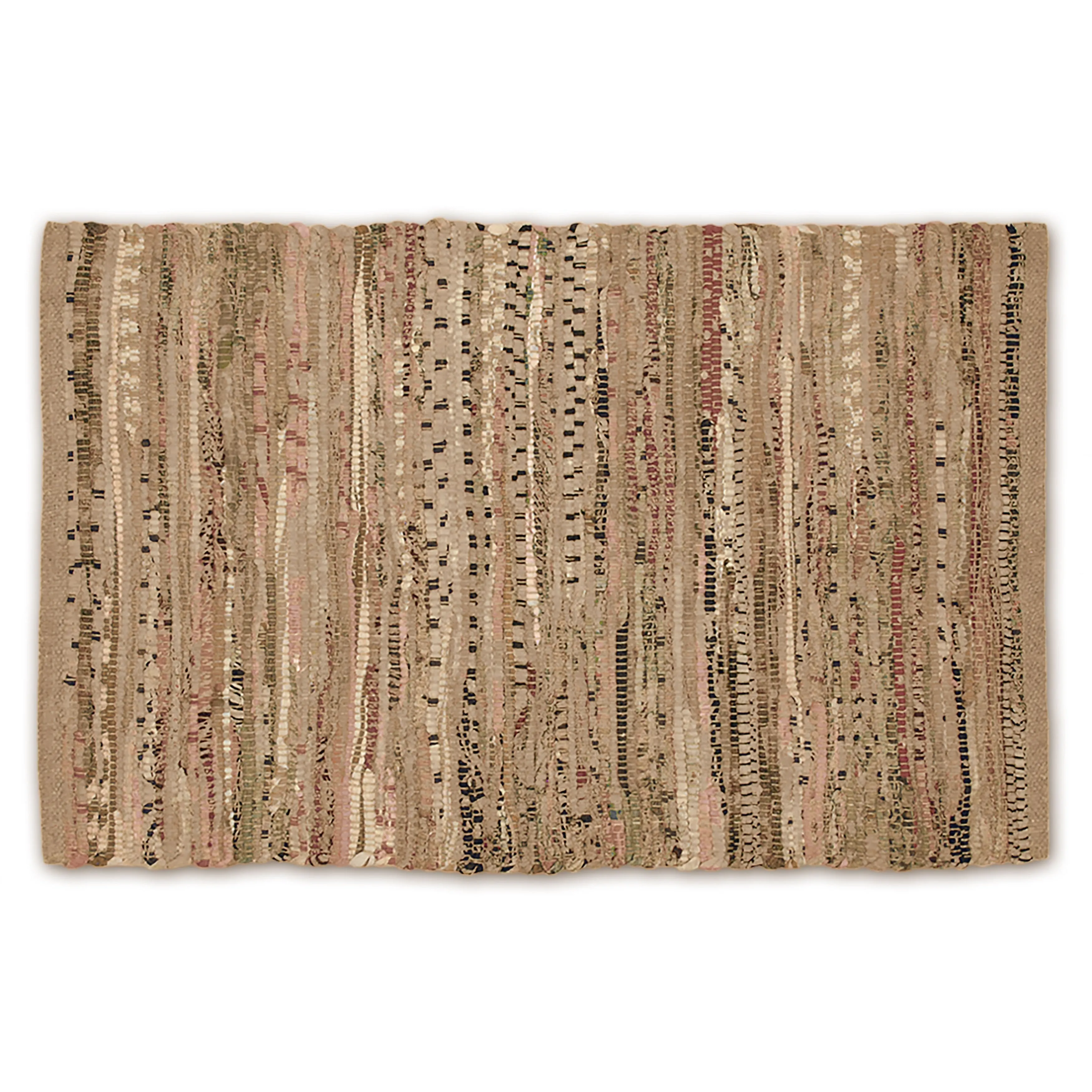 DII Recycled Fabric Striped Handmade Rag Rug