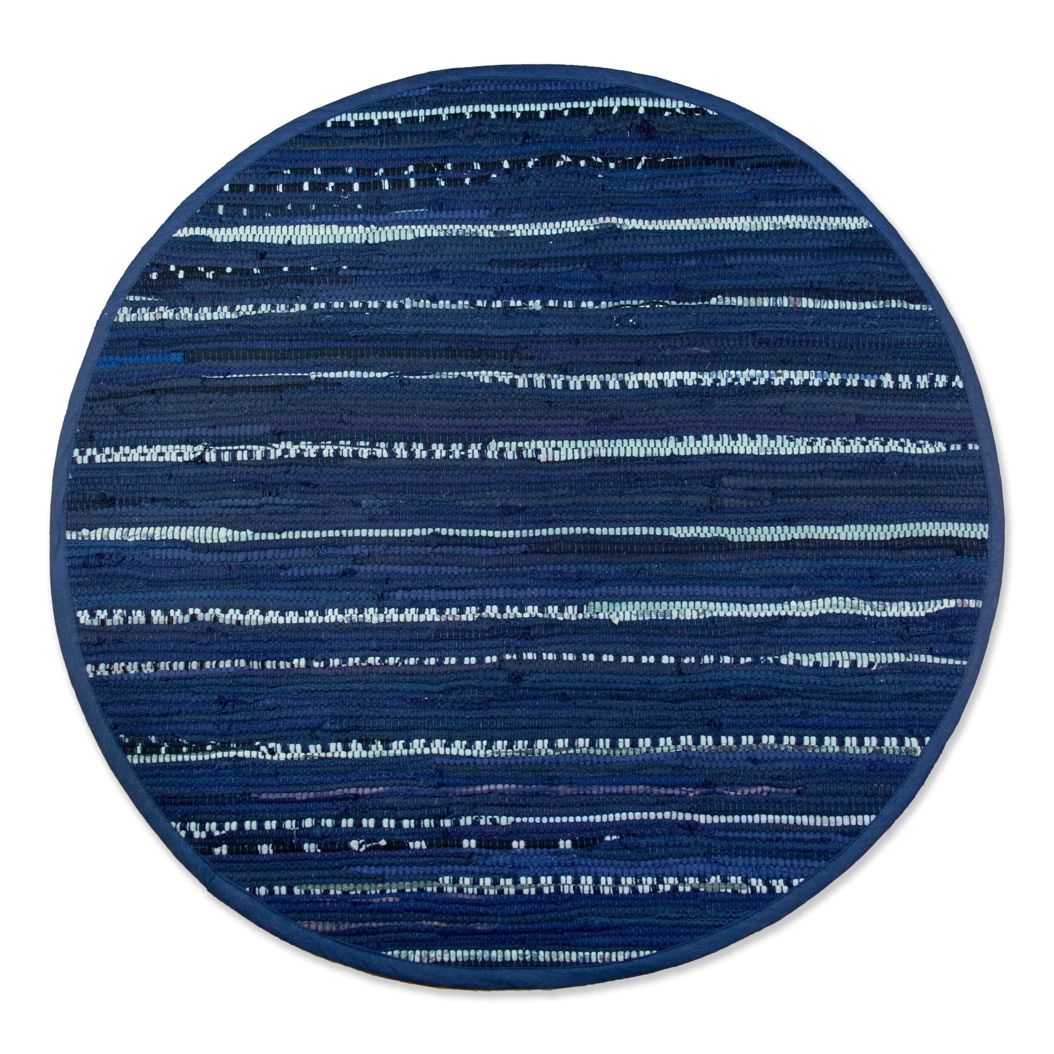 DII Recycled Fabric Striped Handmade Rag Rug