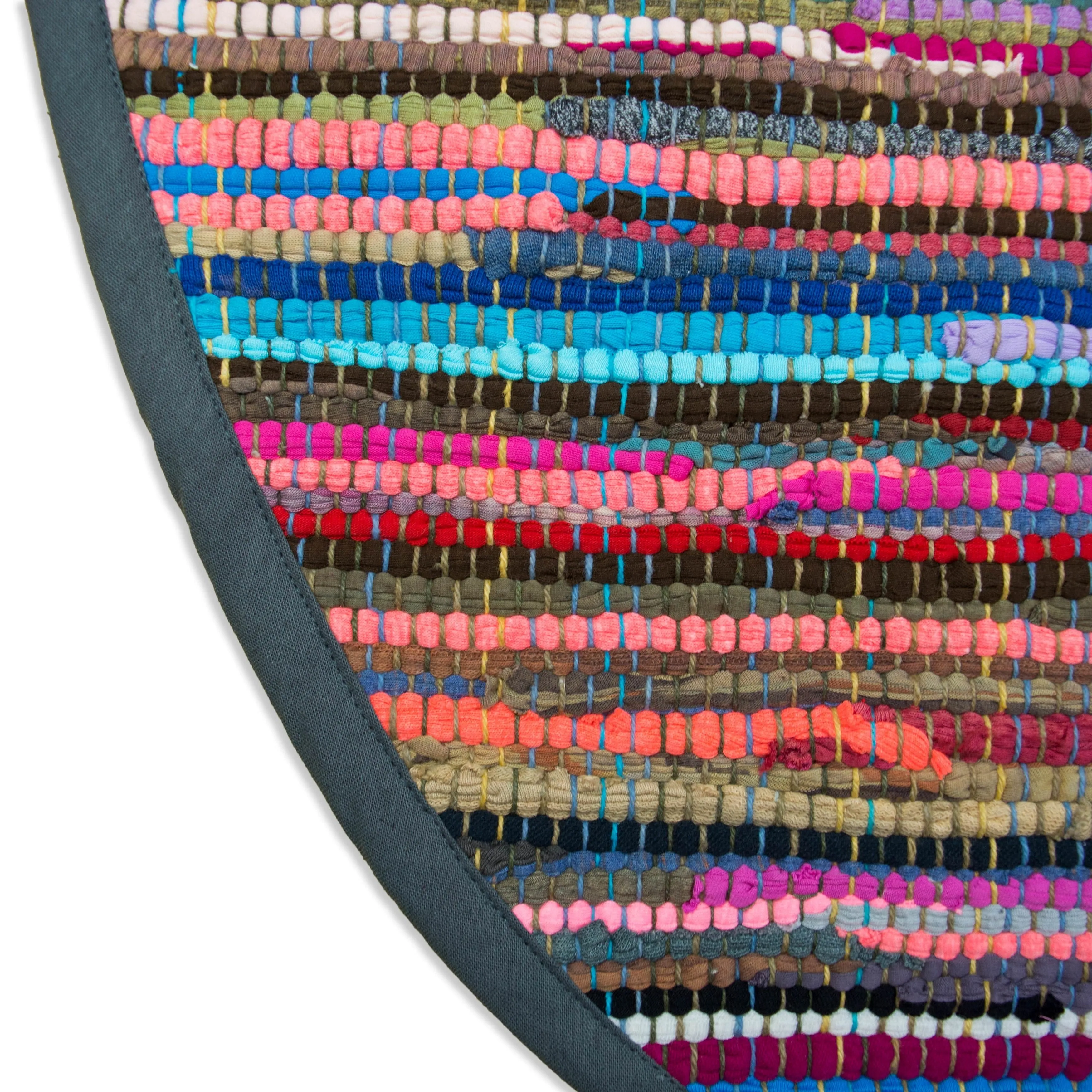 DII Recycled Fabric Striped Handmade Rag Rug