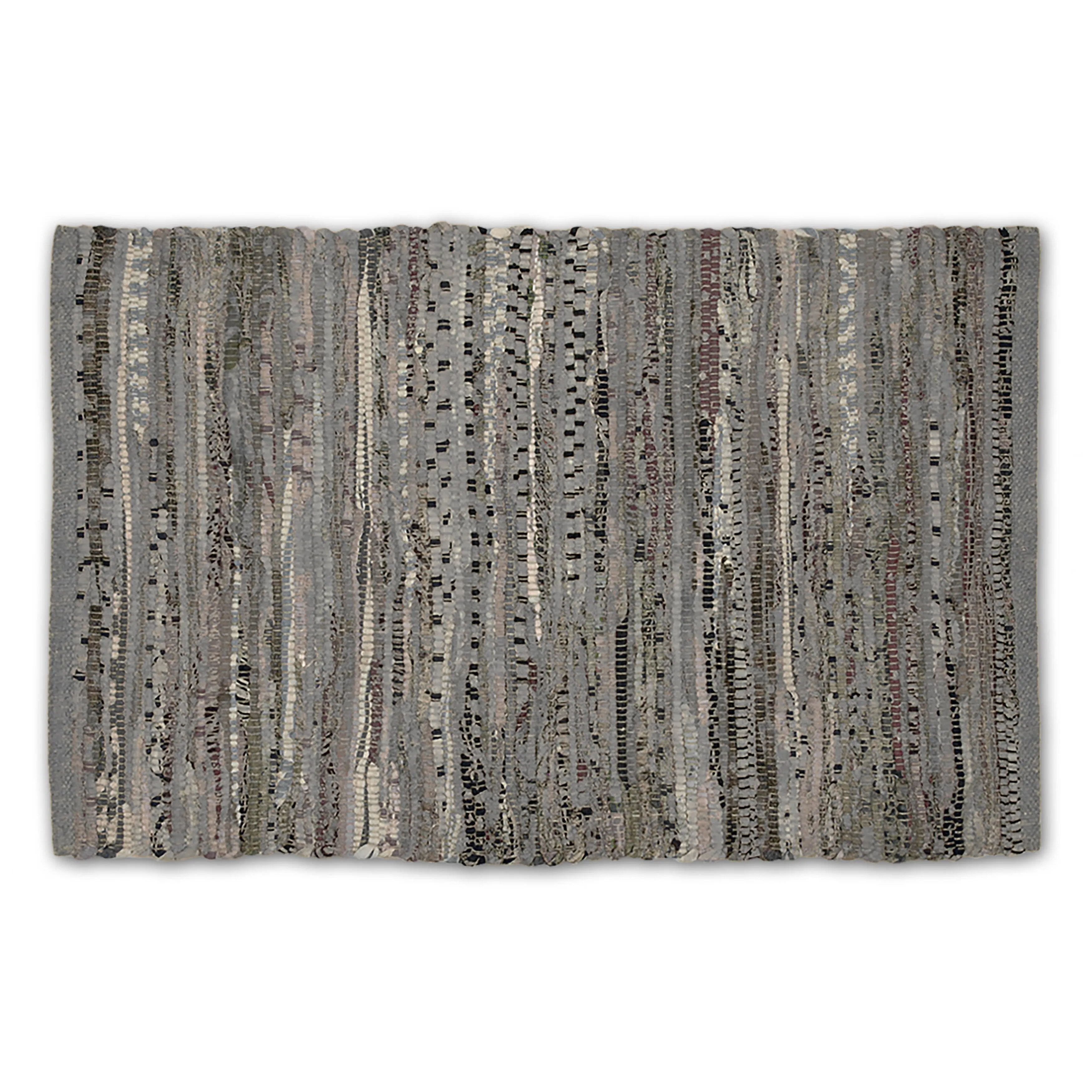 DII Recycled Fabric Striped Handmade Rag Rug