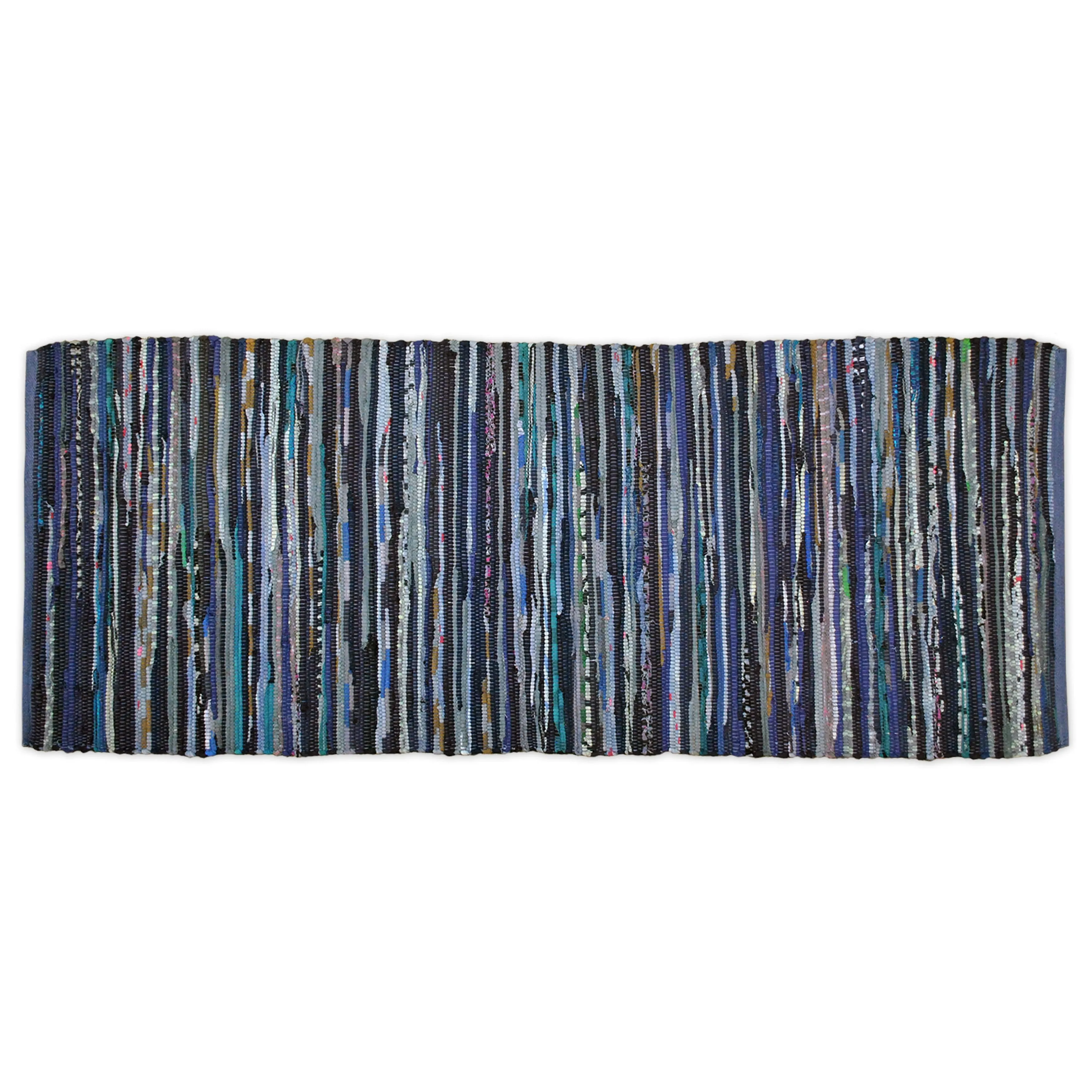DII Recycled Fabric Striped Handmade Rag Rug