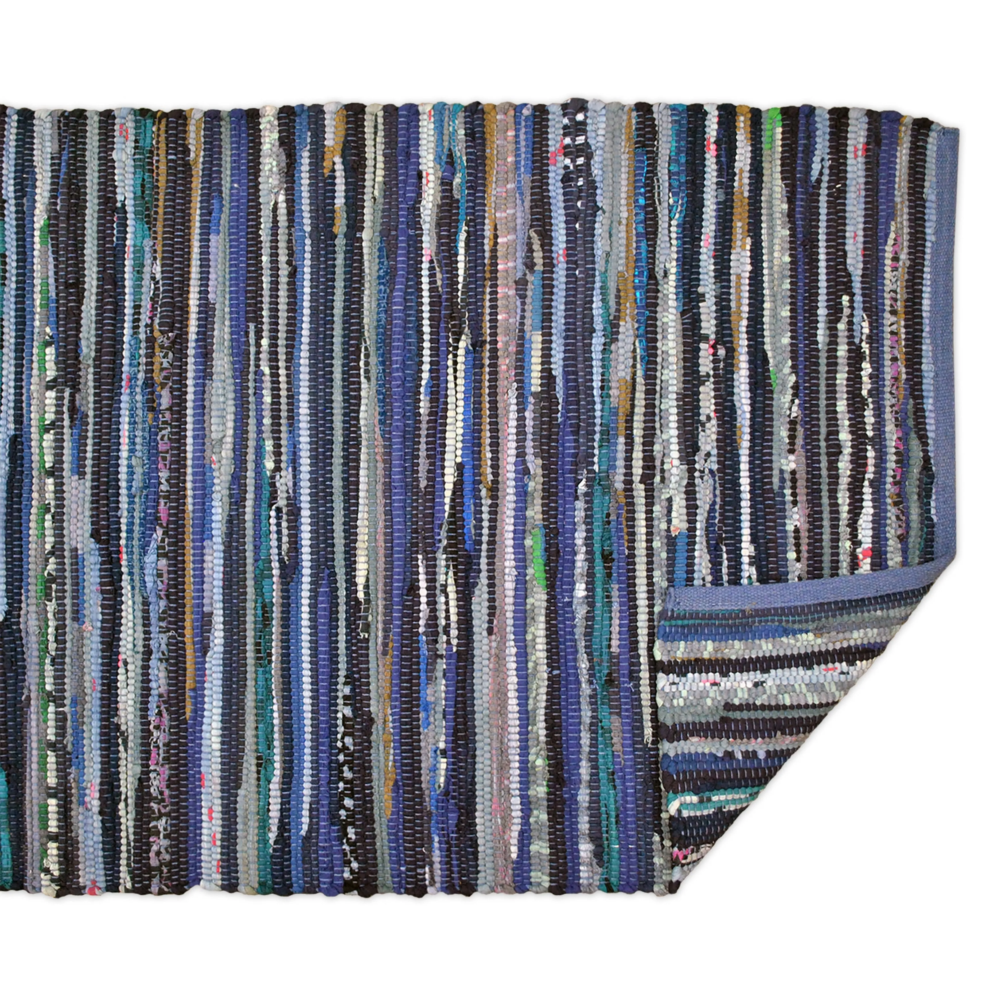DII Recycled Fabric Striped Handmade Rag Rug