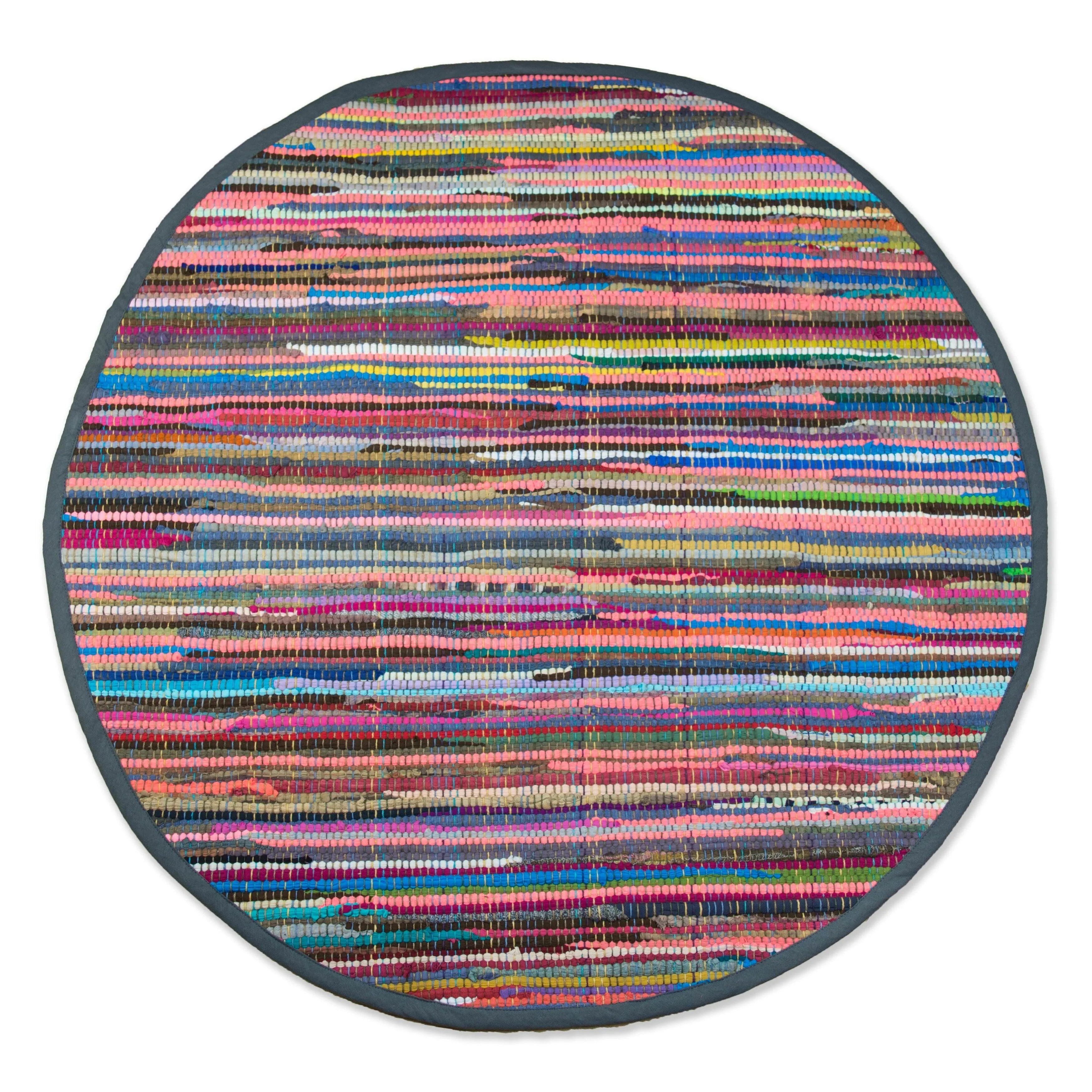DII Recycled Fabric Striped Handmade Rag Rug