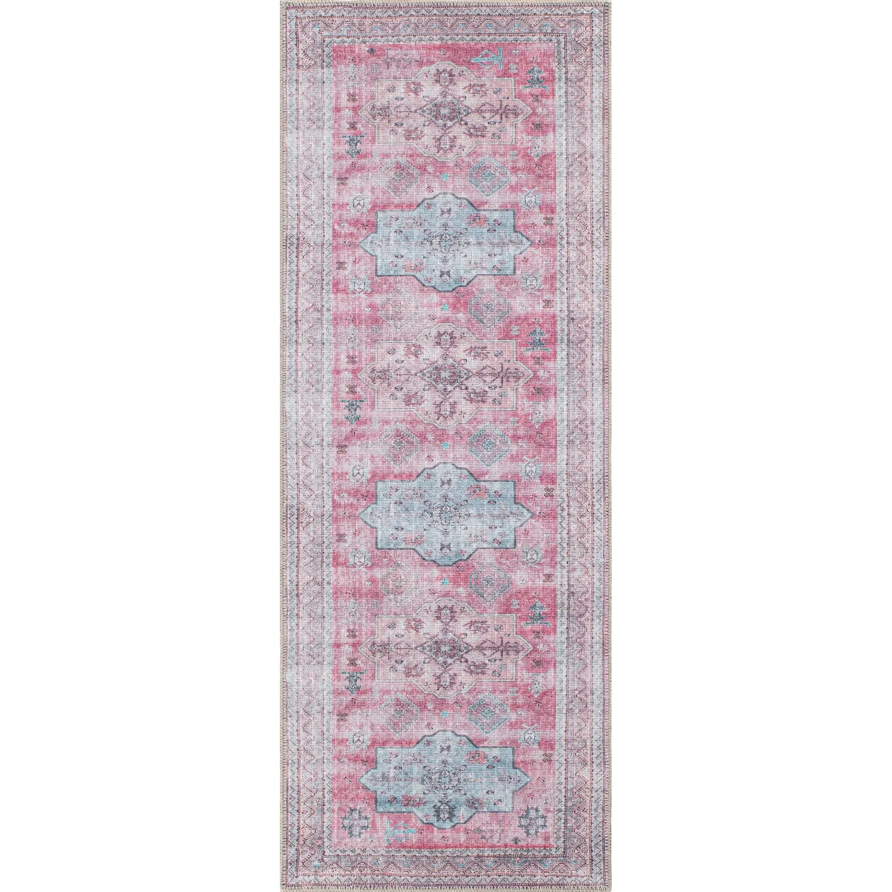 Distressed Transitional Bohemian Area Rug