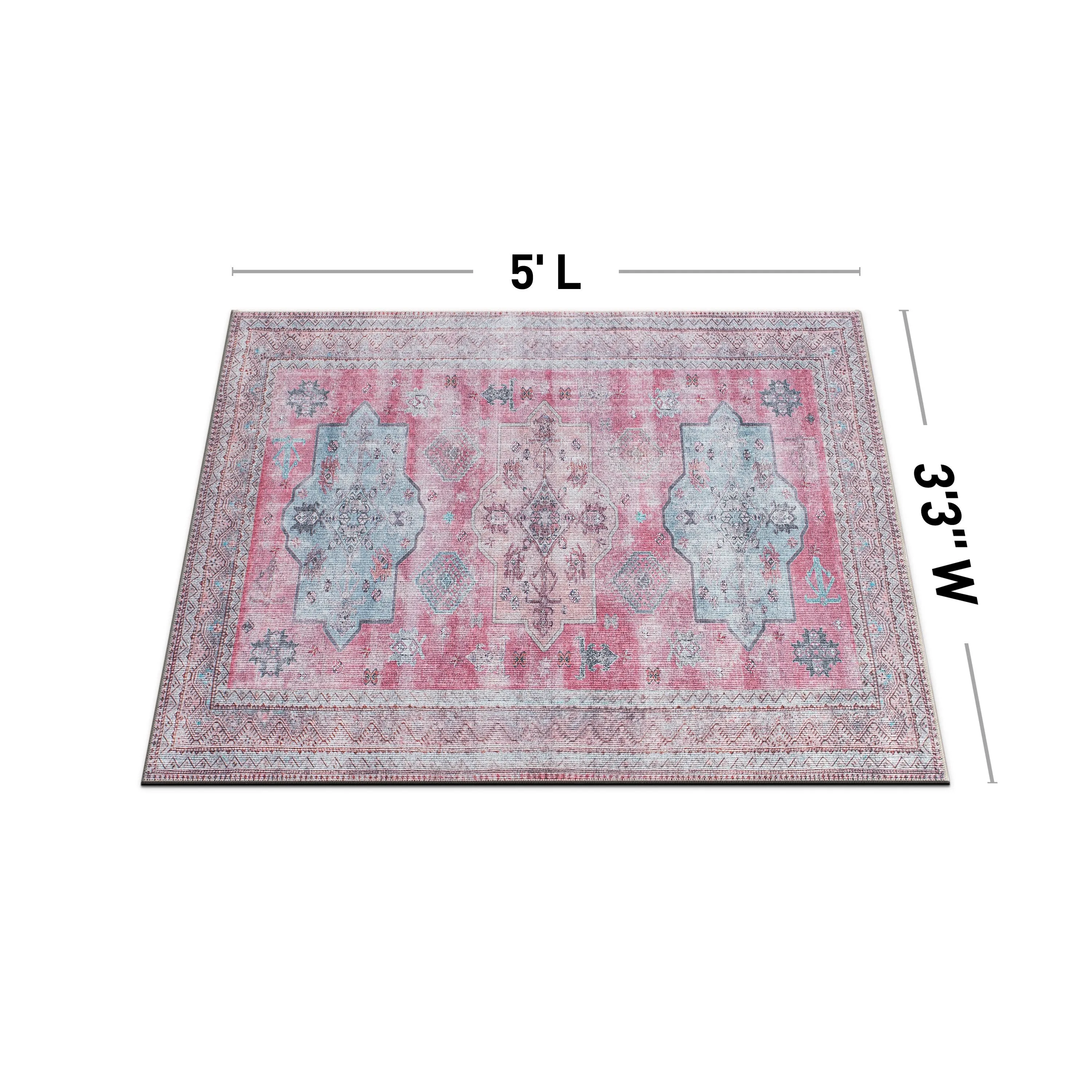 Distressed Transitional Bohemian Area Rug