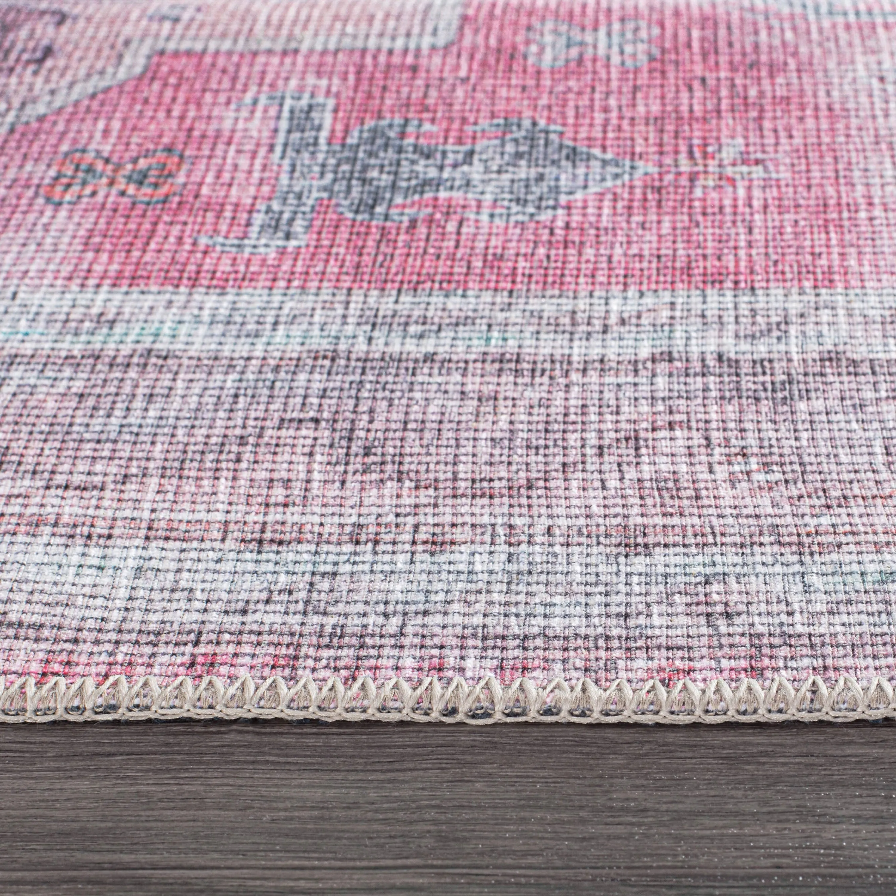 Distressed Transitional Bohemian Area Rug