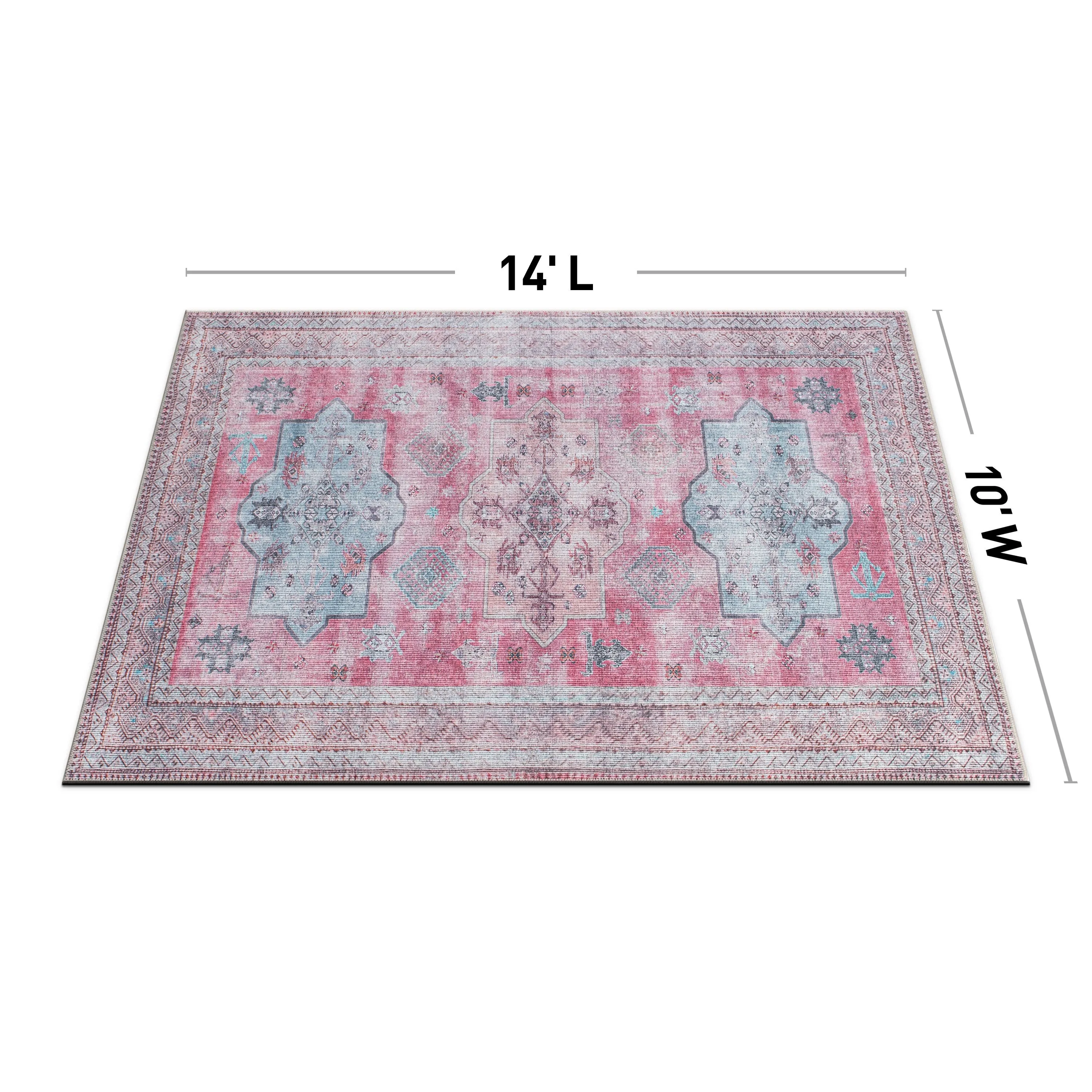 Distressed Transitional Bohemian Area Rug