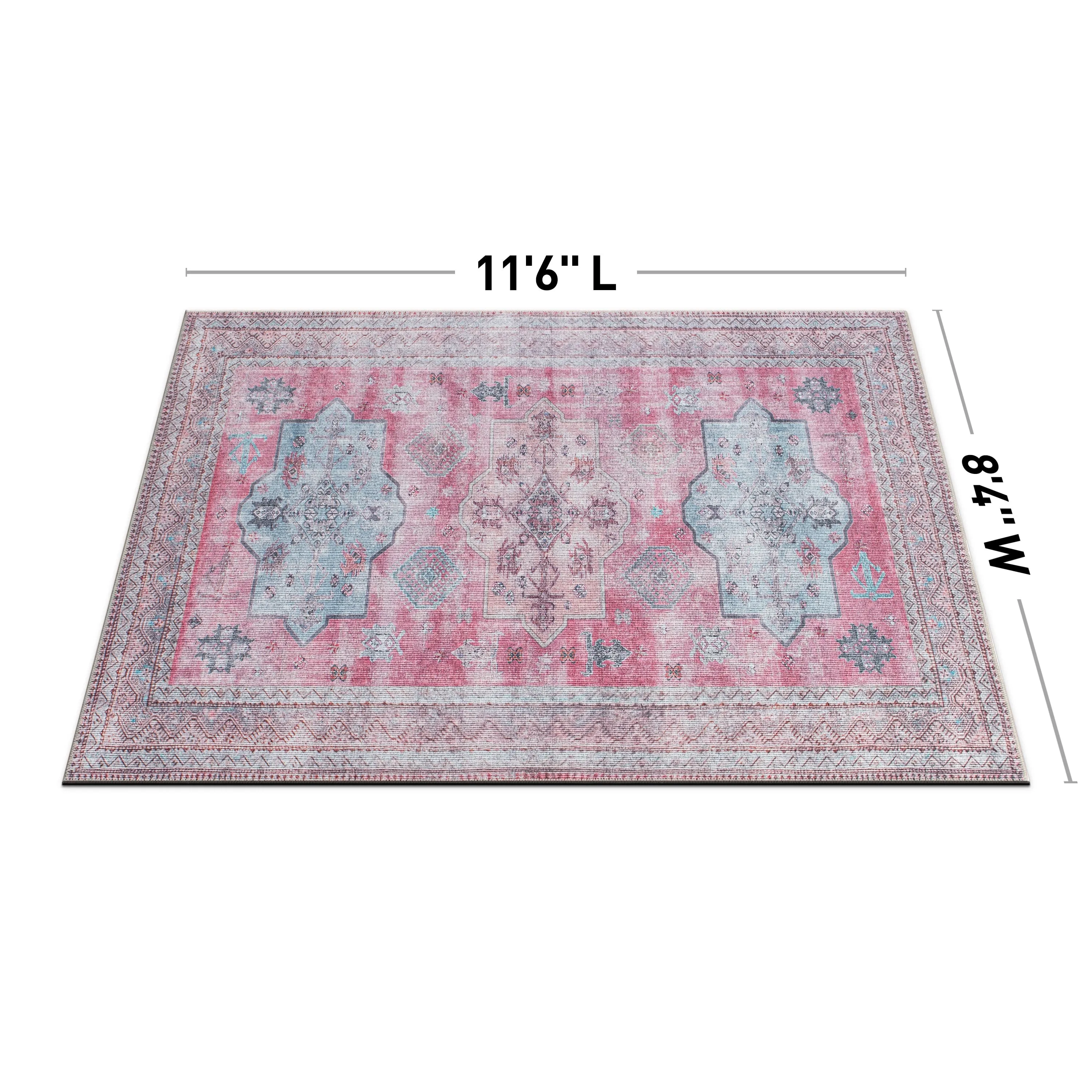 Distressed Transitional Bohemian Area Rug