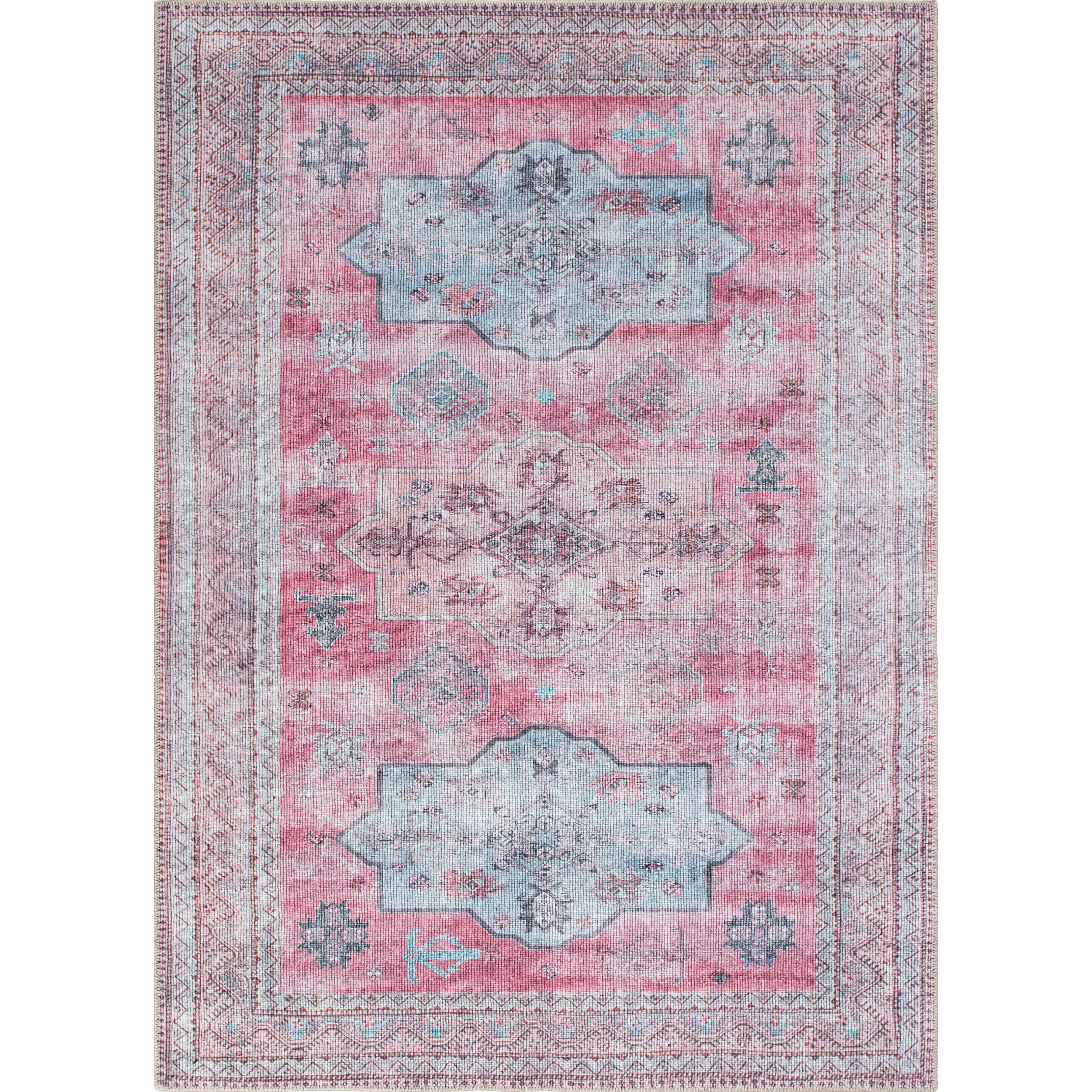 Distressed Transitional Bohemian Area Rug