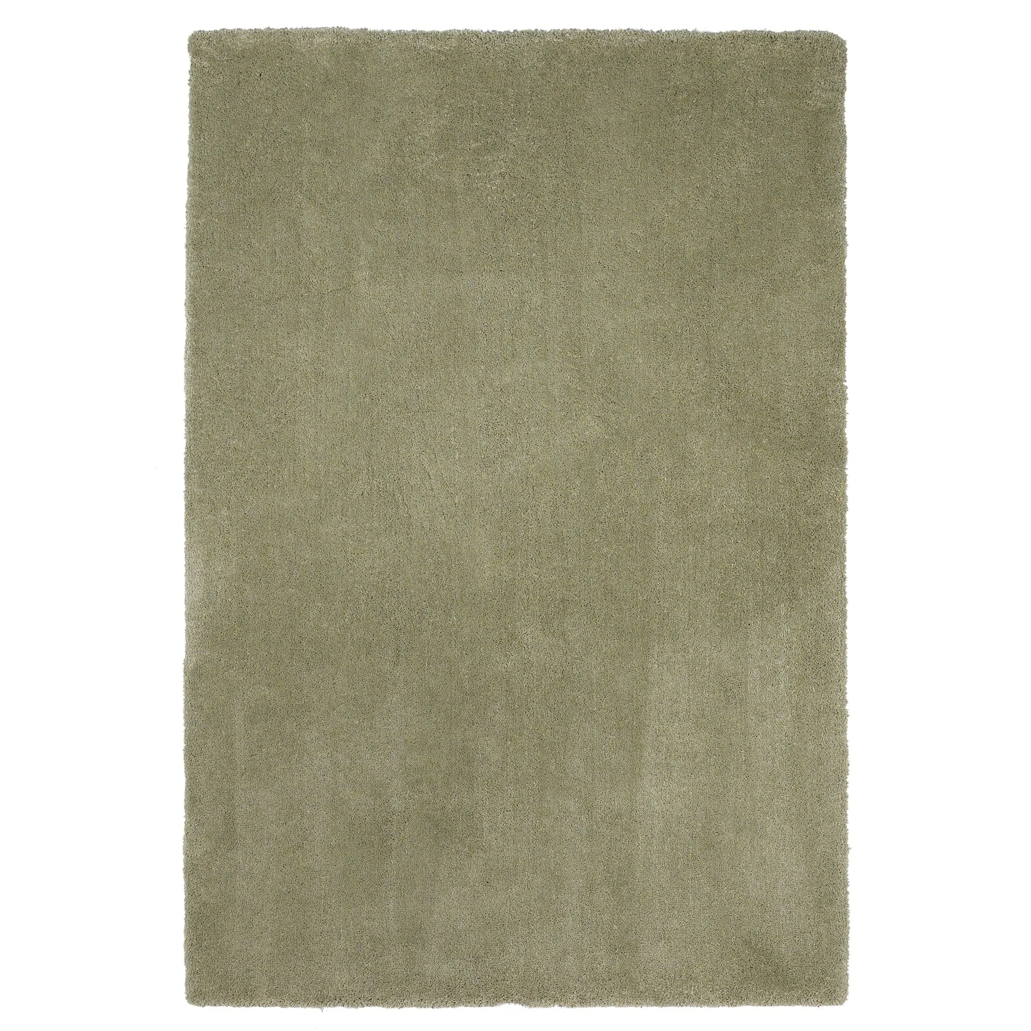 Domani Euphoria Plush Solid Sage Hand-Woven Shag Rug